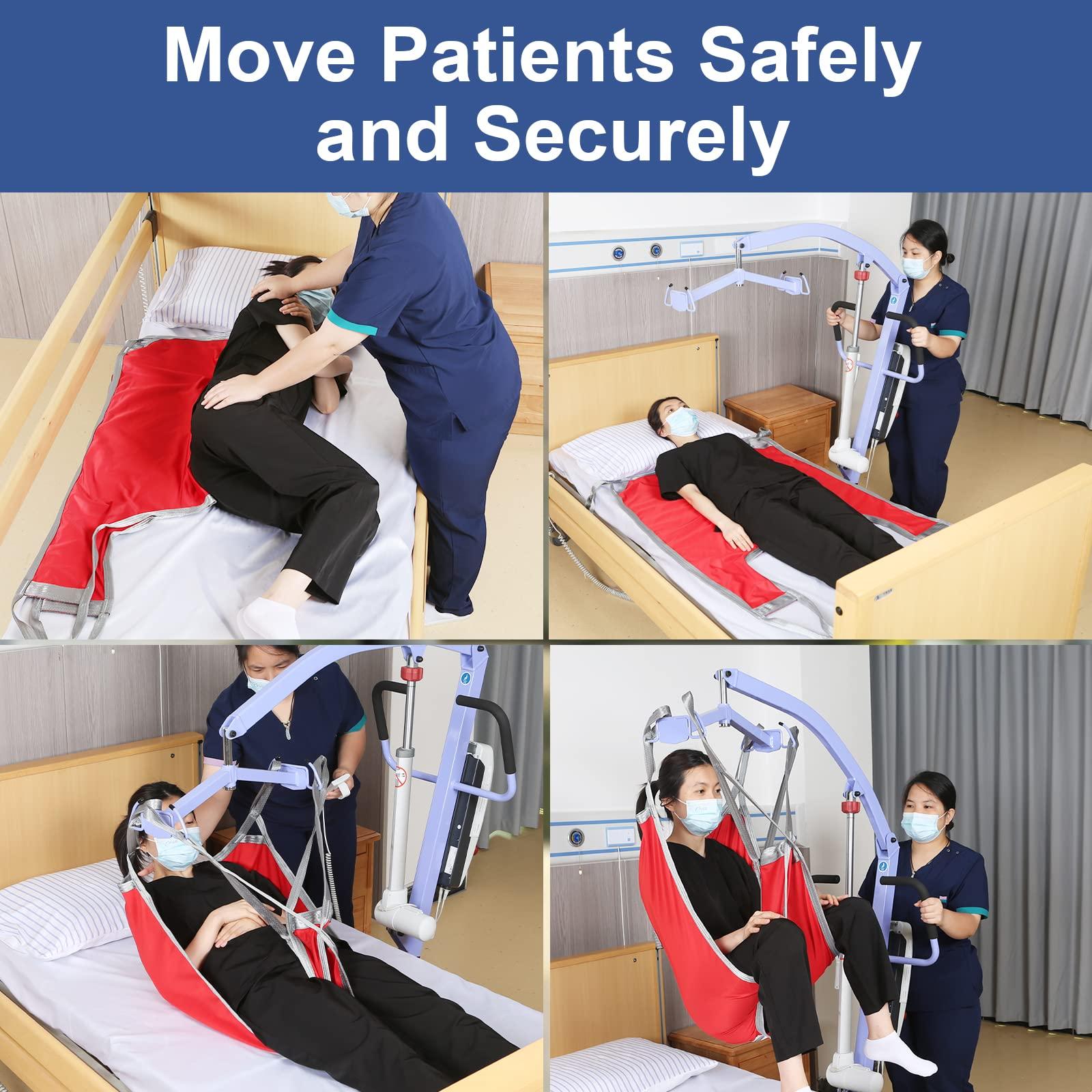 EZ Assistive EZ Assistive Patient Lift Divided Leg Sling with Lower Back, Lift Sling for Transfer and Positioning and Lifting, 500lb Weight Capacity (Large)