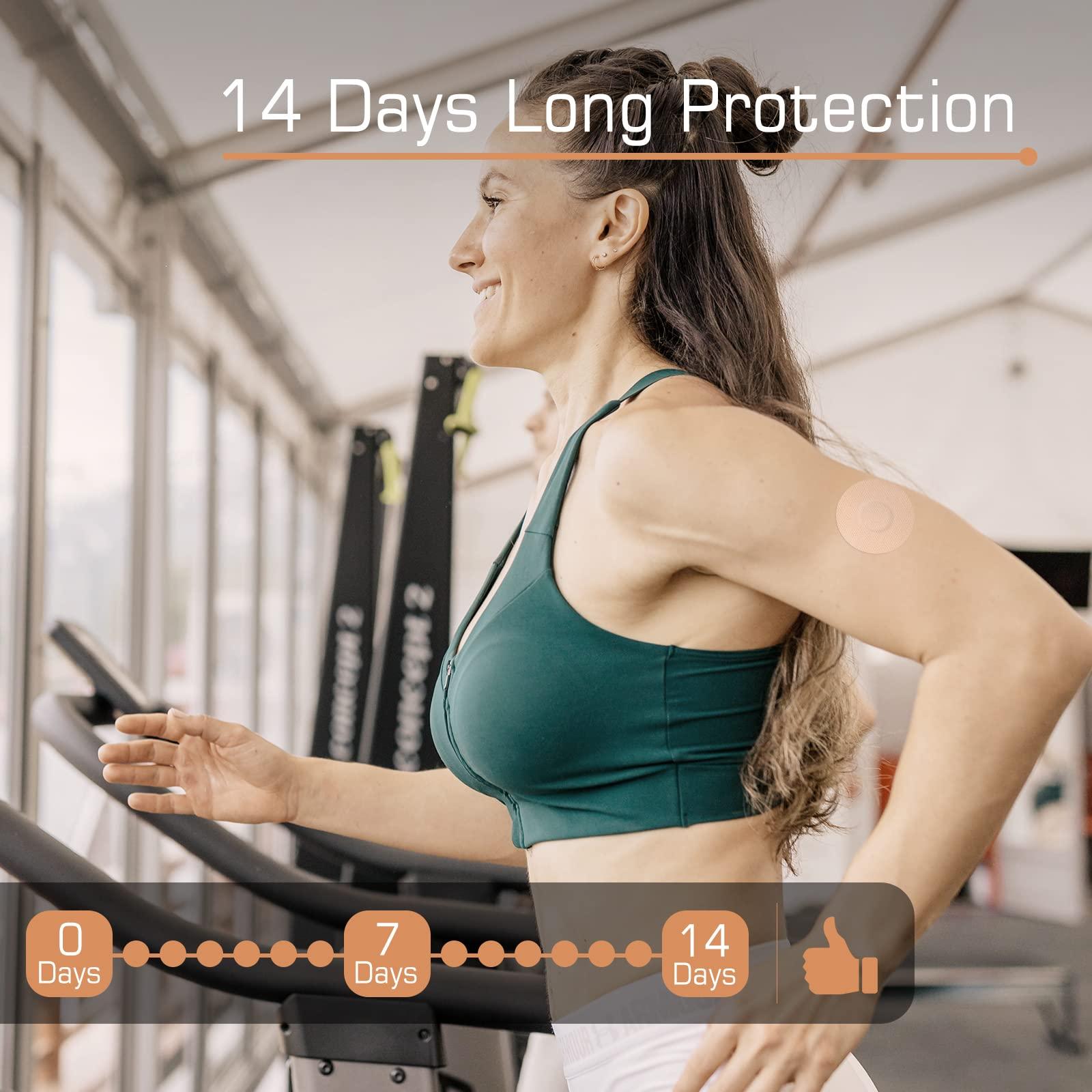 funpatch funpatch 20 Pack Adhesive Patches for Freestyle Sensor Libre 3 Cover Waterproof Libre 3 Sensor Covers Diabetic CGM Tape, Beige