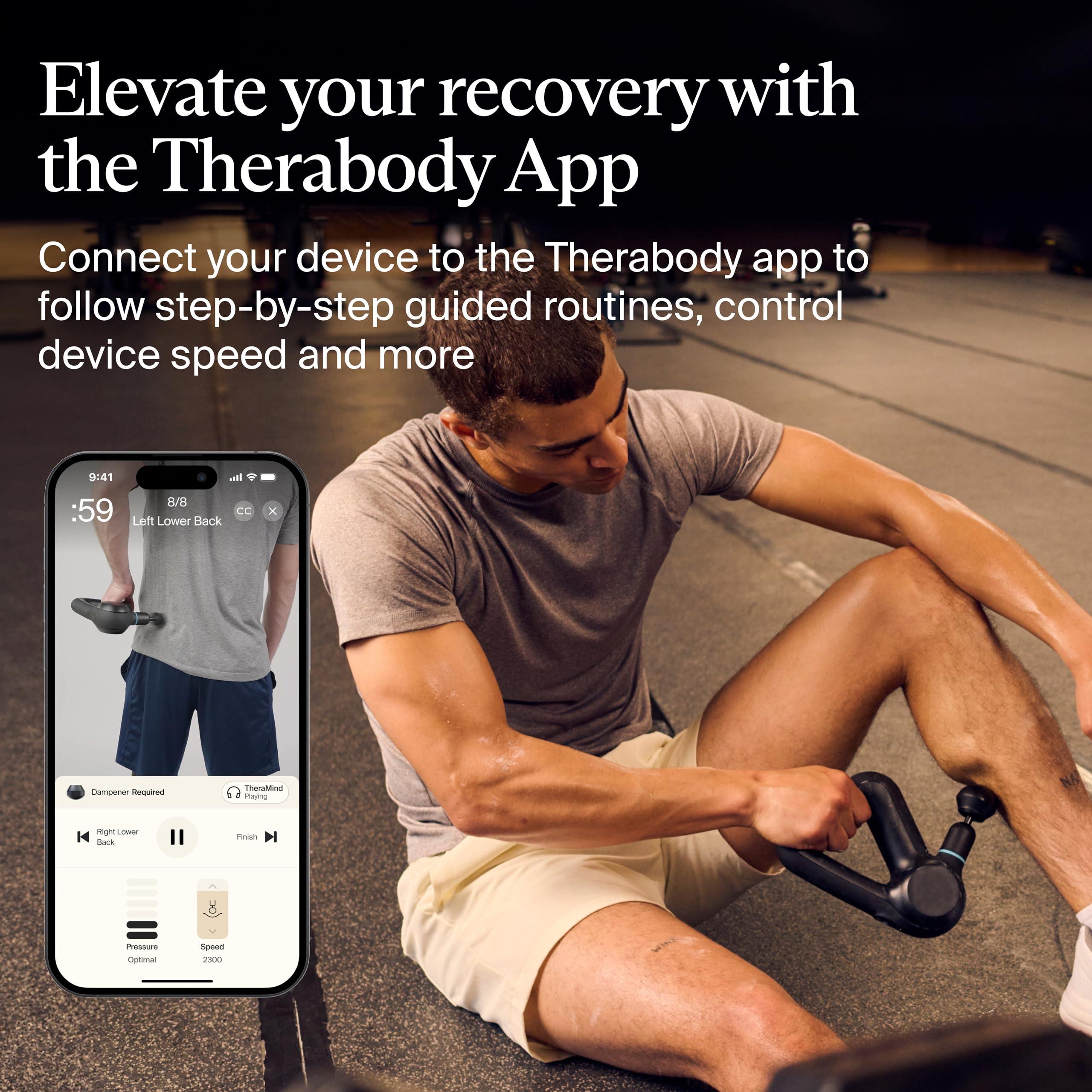 TheraGun TheraGun Prime Quiet Deep Tissue Therapy Massage Gun - Bluetooth Enabled, Electric Percussion Massage Gun & Personal Massager for Pain Relief in Neck, Back, Leg, Shoulder and Body (Black - 5th Gen)