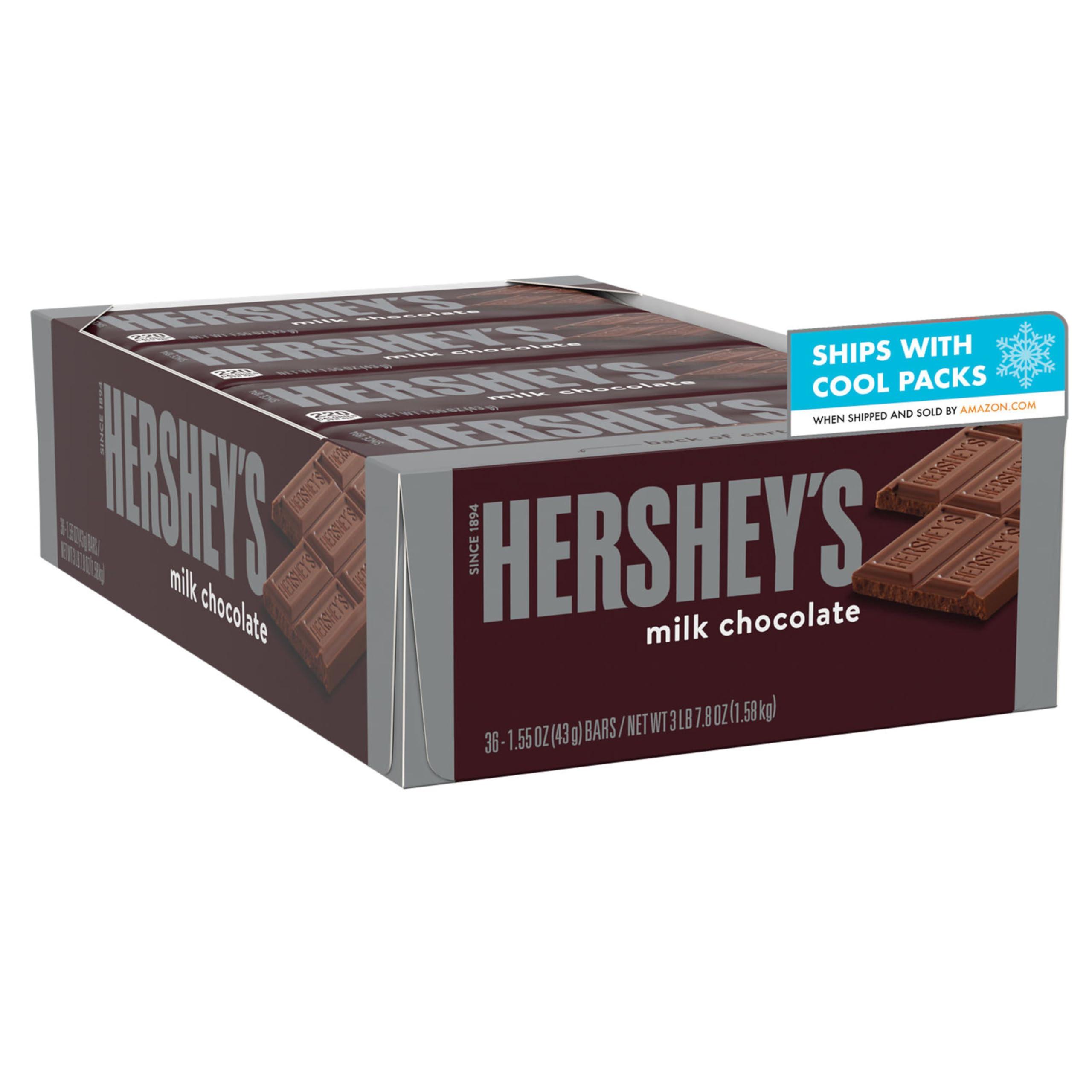 HERSHEY'S HERSHEY\'S Milk Chocolate Candy Bars, 1.55 oz (36 Count)