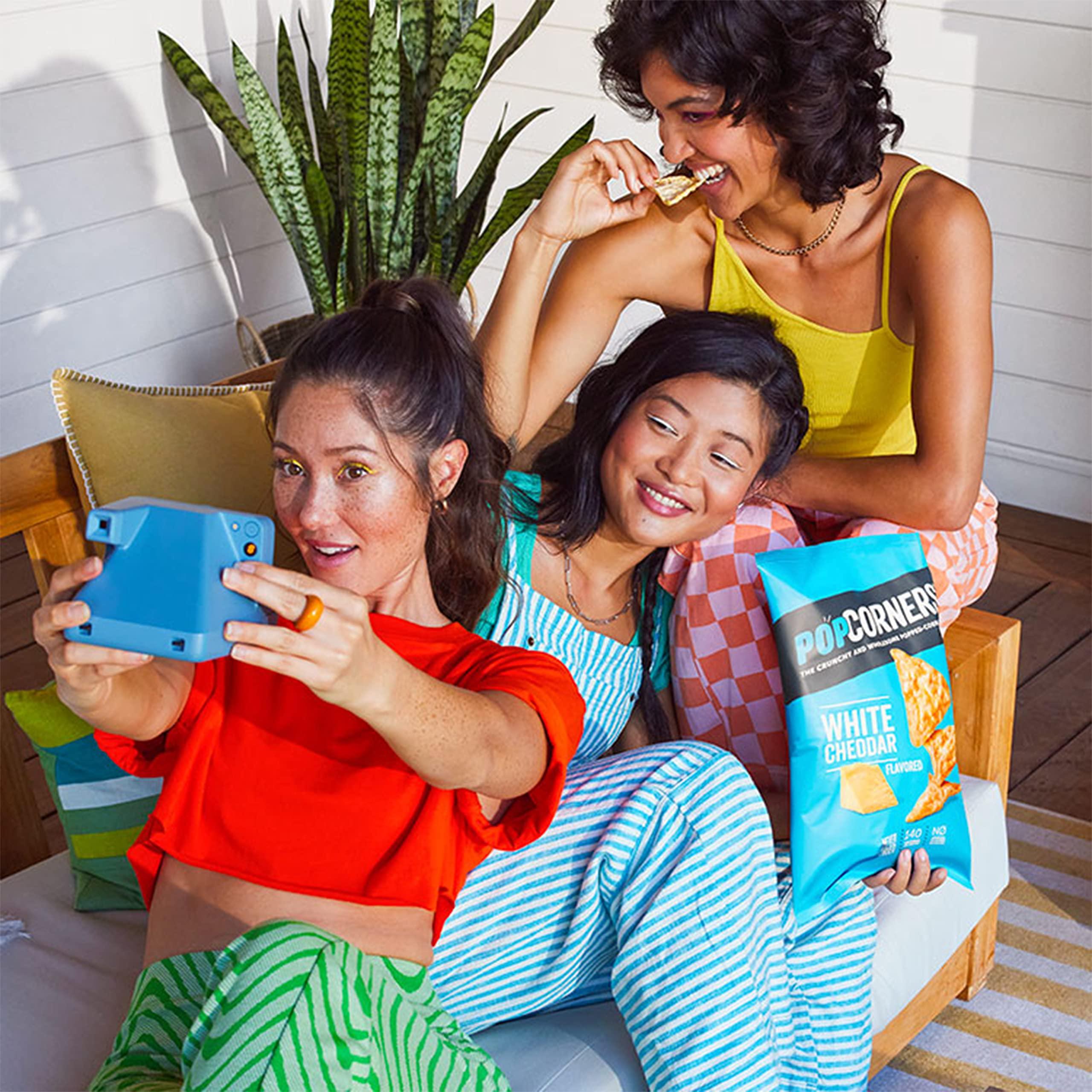 Popcorners Popcorners Original Cheddar Popped Corn Chips Bag, 7 Ounce