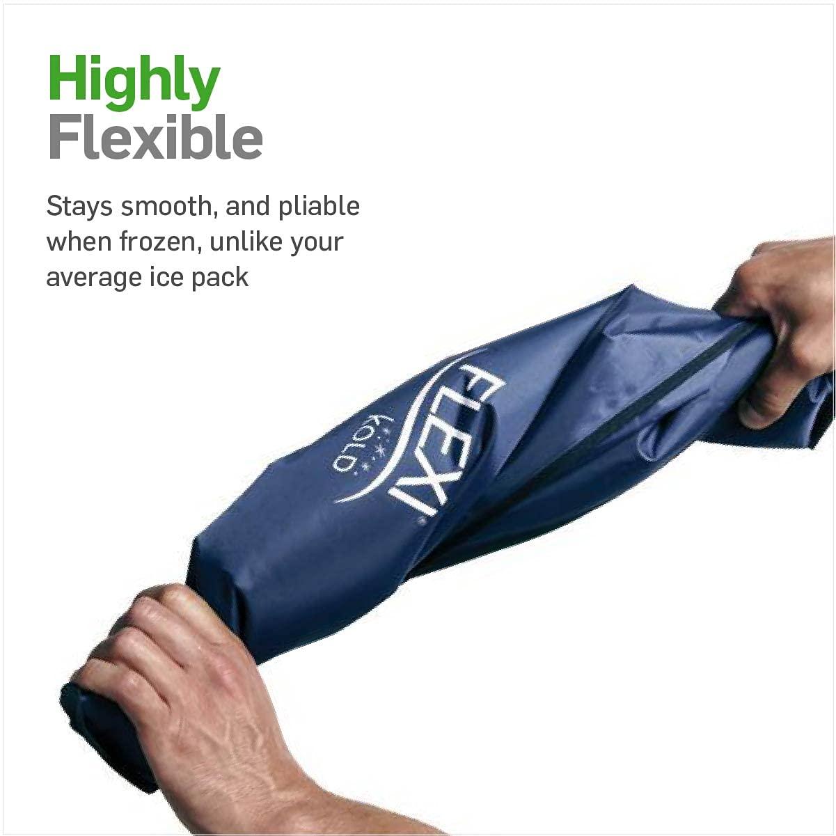 NatraCure FlexiKold Large Gel Ice Pack and NatraCure Gel Cold Sleeve Wrap - Size: Medium