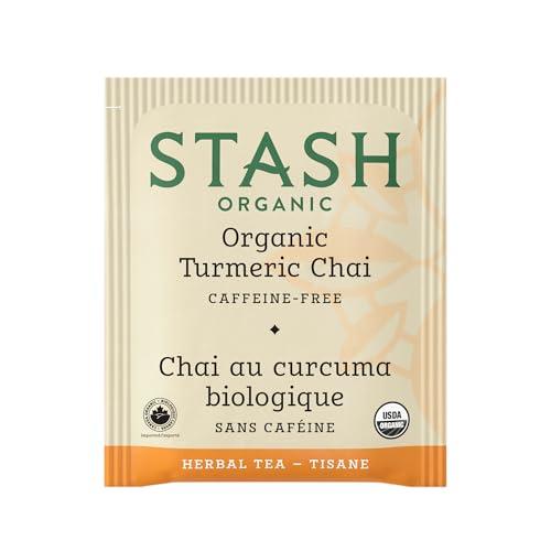 Stash Stash Tea Organic Turmeric Chai, Caffeine-Free, Non-GMO Project Verified, Serve Hot or Iced, 96 Tea Bags, 16 count (6 pack)