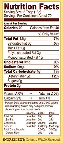 Bob's Red Mill Bob's Red Mill Organic Brown Flaxseed Meal, 32 Ounce (Pack of 4) (Package May Vary)