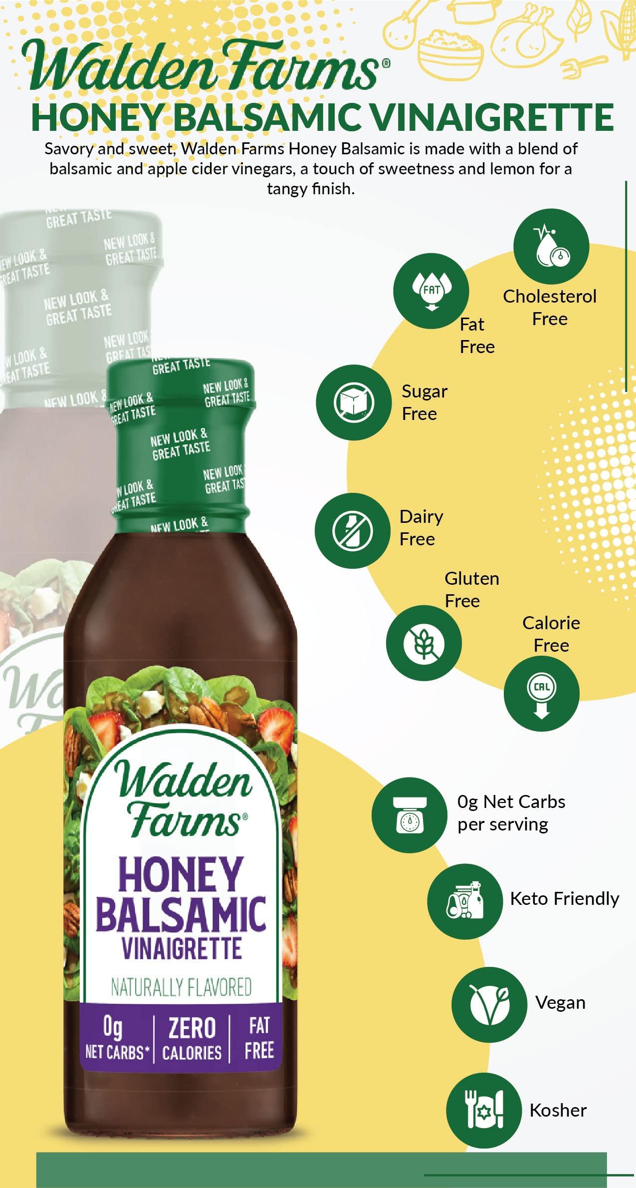 Walden Farms Walden Farms Calorie Free Dressing Honey Balsamic Vinaigrette - 12 Fl oz - 2 Pc