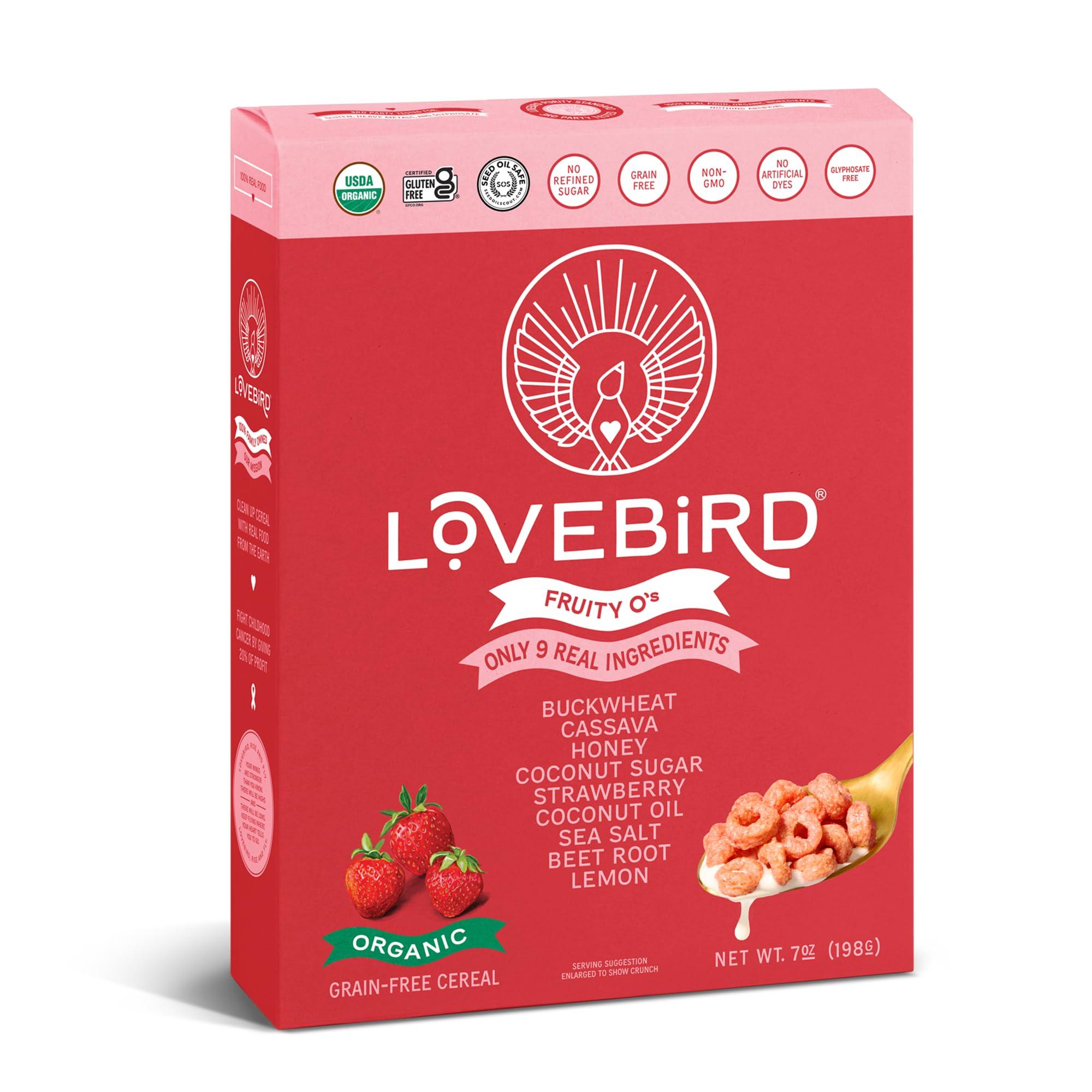 Lovebird Lovebird Organic Grain Free Strawberry Cereal, 7 OZ