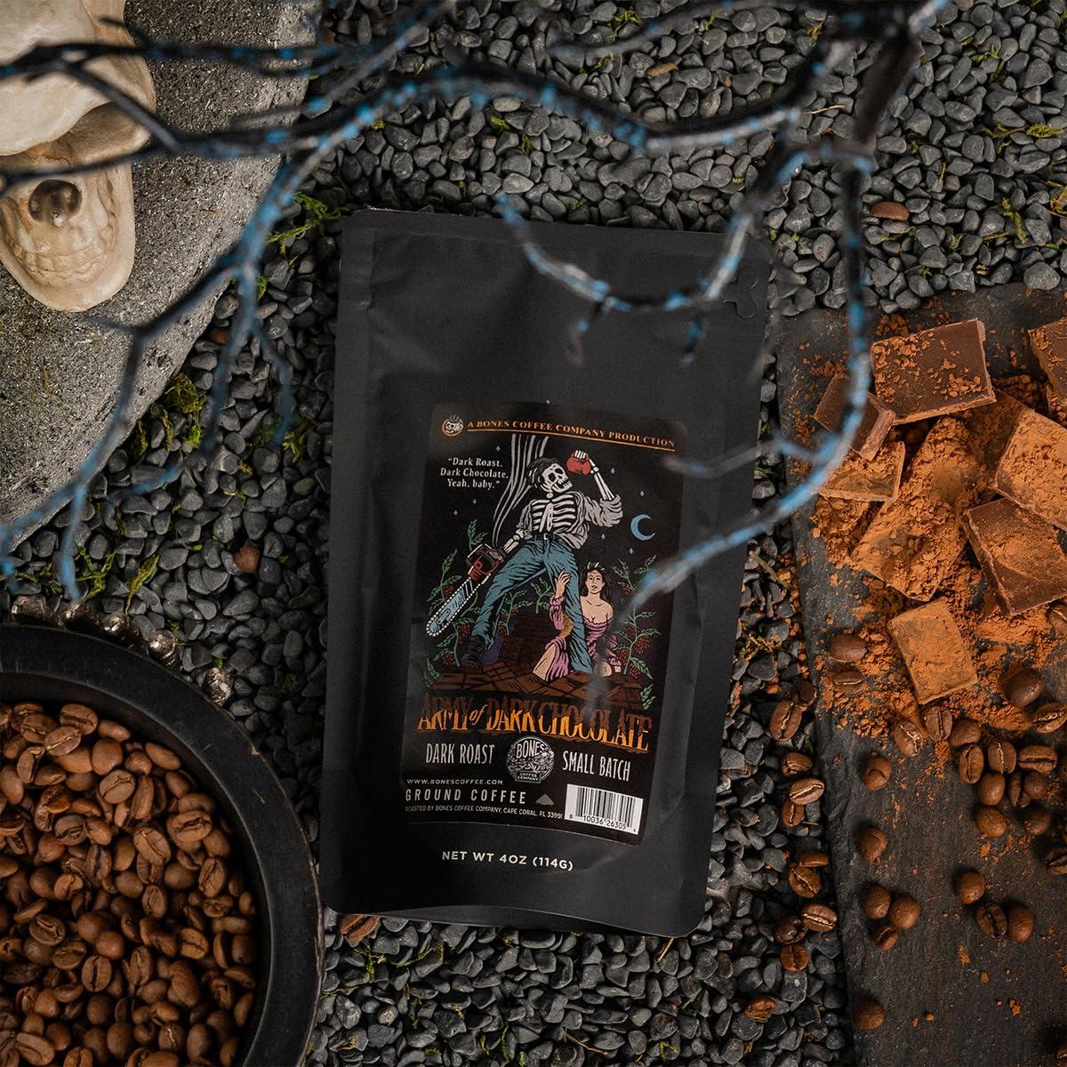 Bones Coffee Company Bones Coffee Company NEW Flavors! Favorite Flavors Sample Pack | 4 oz Pack of 5 Assorted Whole Coffee Beans | Low Acid Medium Roast Gourmet Coffee Beverages (Whole Bean)