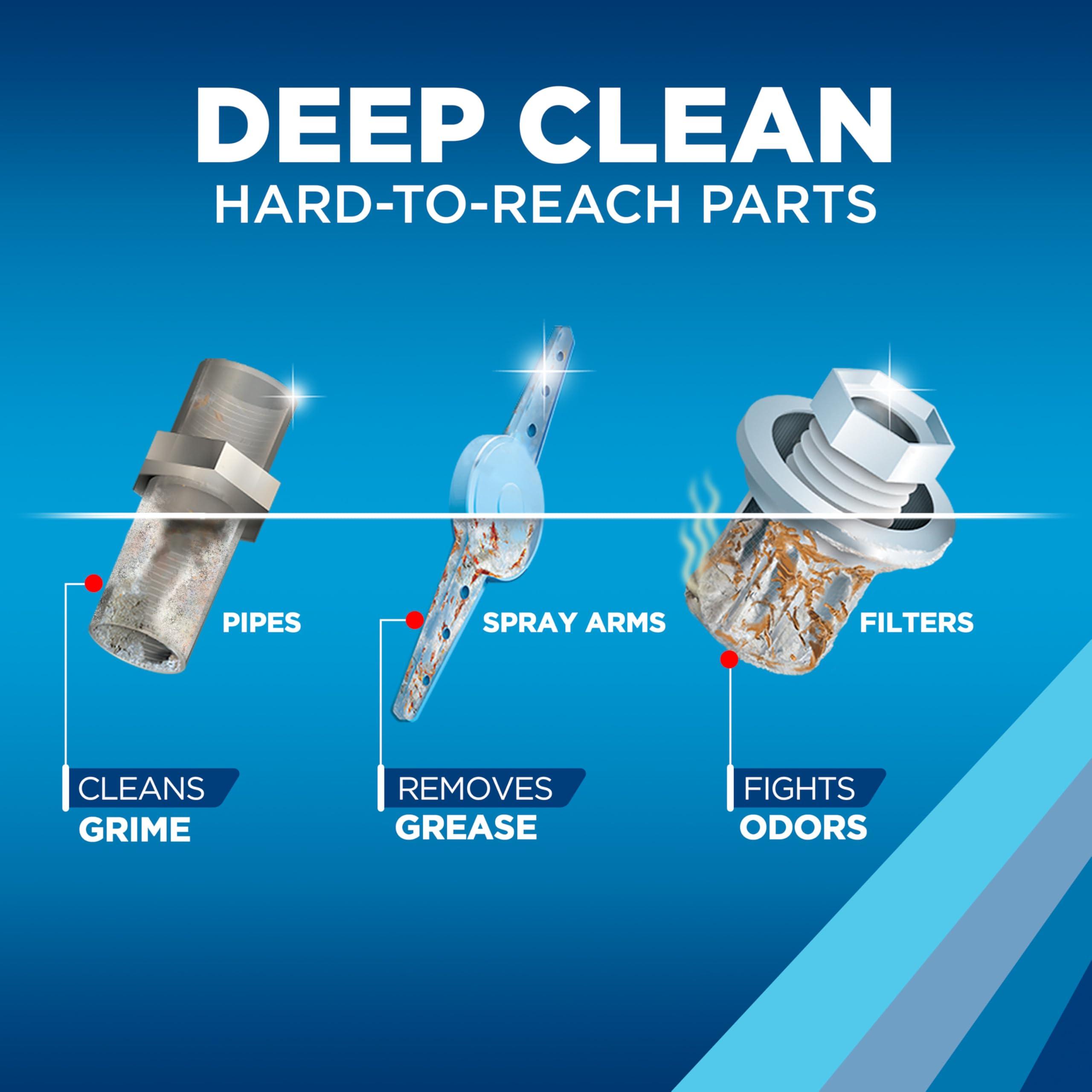 Finish Finish Dishwasher Cleaner Tablets, 12 count, Hygienically Cleans Hidden Grease, Use in Normal Cycle, Lemon Scented, 12 Month Supply