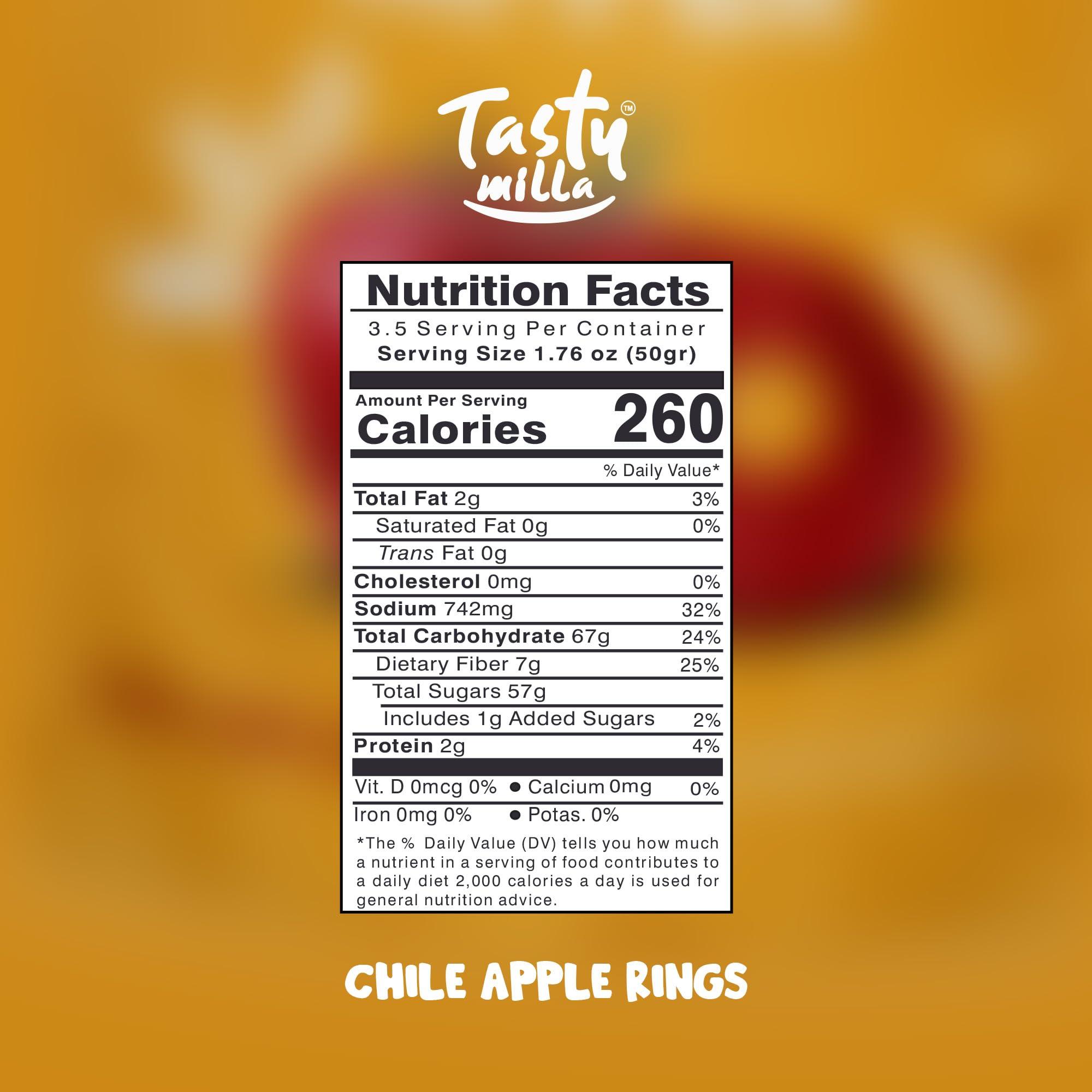 Tasty Milla Tasty Milla | Wicked Apple | Fluffy rings of dried apple enchilada with chile and chamoy | 175 grs