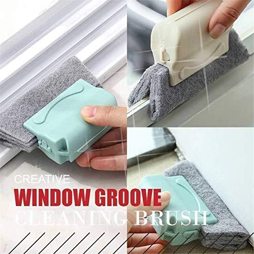 HITHSM 3Pcs Magic Window Cleaning Brush, Creative Groove Cleaning Brush, Quickly Clean All Corners and Gaps