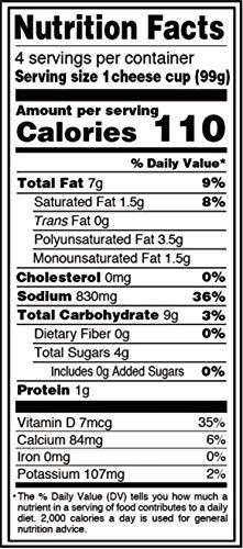 Ricos Ricos Nacho Cheese Sauce Portion Cup - (4-pack) 3.5oz Cups - Case - 12 Pack