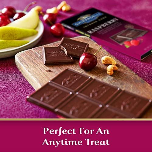 Ghirardelli Chocolate Company GHIRARDELLI Intense Dark Chocolate Bar, Raspberry, 3.5 Oz Bar (Pack of 12)