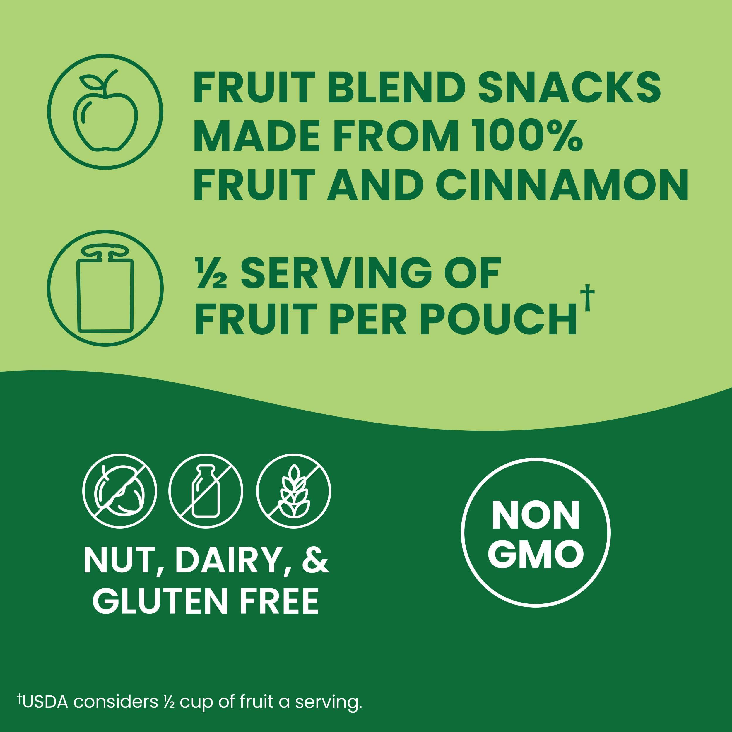 GoGo SqueeZ GoGo squeeZ Applesauce and Fruit Puree Variety Pack, Apple & Cinnamon, 3.2 oz (Pack of 20), Unsweetened Fruit Snacks for Kids, Gluten Free, Nut Free and Dairy Free, BPA Free Pouches