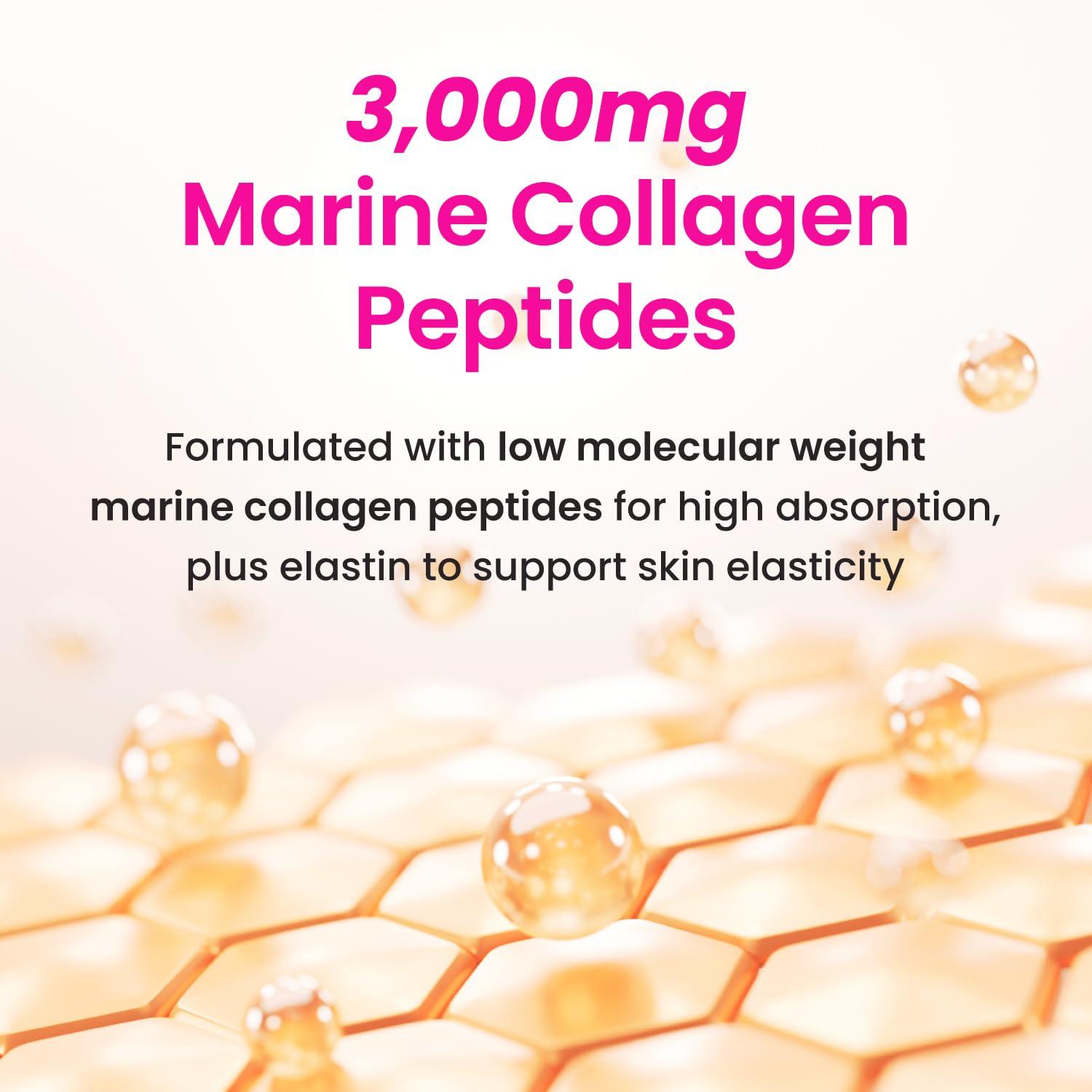 CJwellcare CJWellcare Innerb Glowshot Collagen (50.7 fl oz, 30 Servings) - Collagen Peptides, Low-Molecular Fish Collagen Shots, Hair, Skin & Nail Supplement, Liquid Marine Collagen 3,000mg
