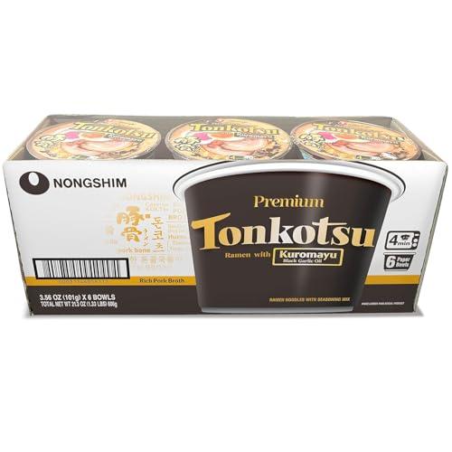 Nongshim Nongshim Tonkotsu Ramen with Kuromayu Noodle Big Bowl, 3.56 Ounce (Pack Of 6)