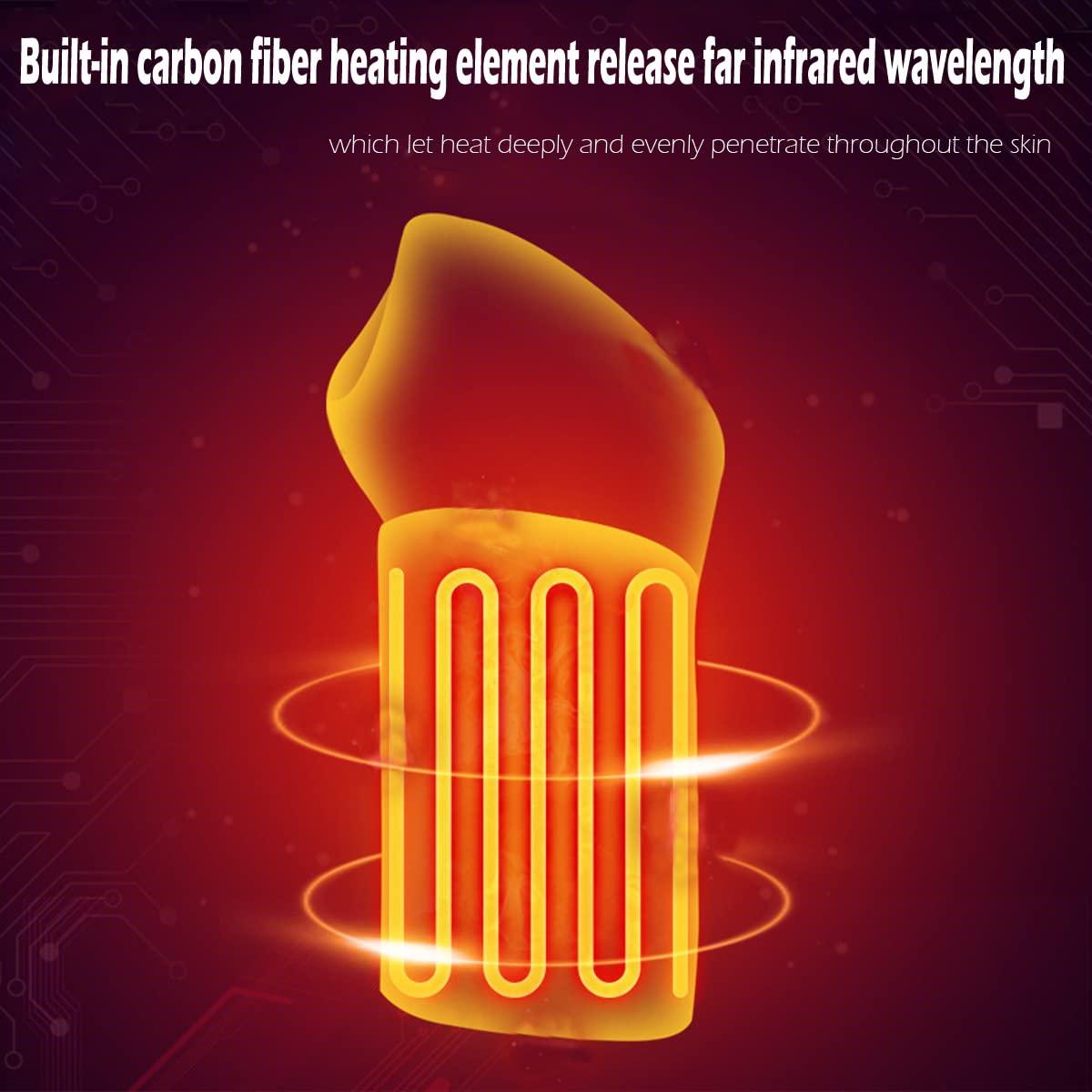 Holiberty Holiberty Heated Wrist Brace for Carpal Tunnel Pain Relief, Far infrared Heating Pad Wrist Wraps Auto Shut Off, Women Men Compression Hand Support Straps Wrist Warmer Braces for Arthritis Tendonitis