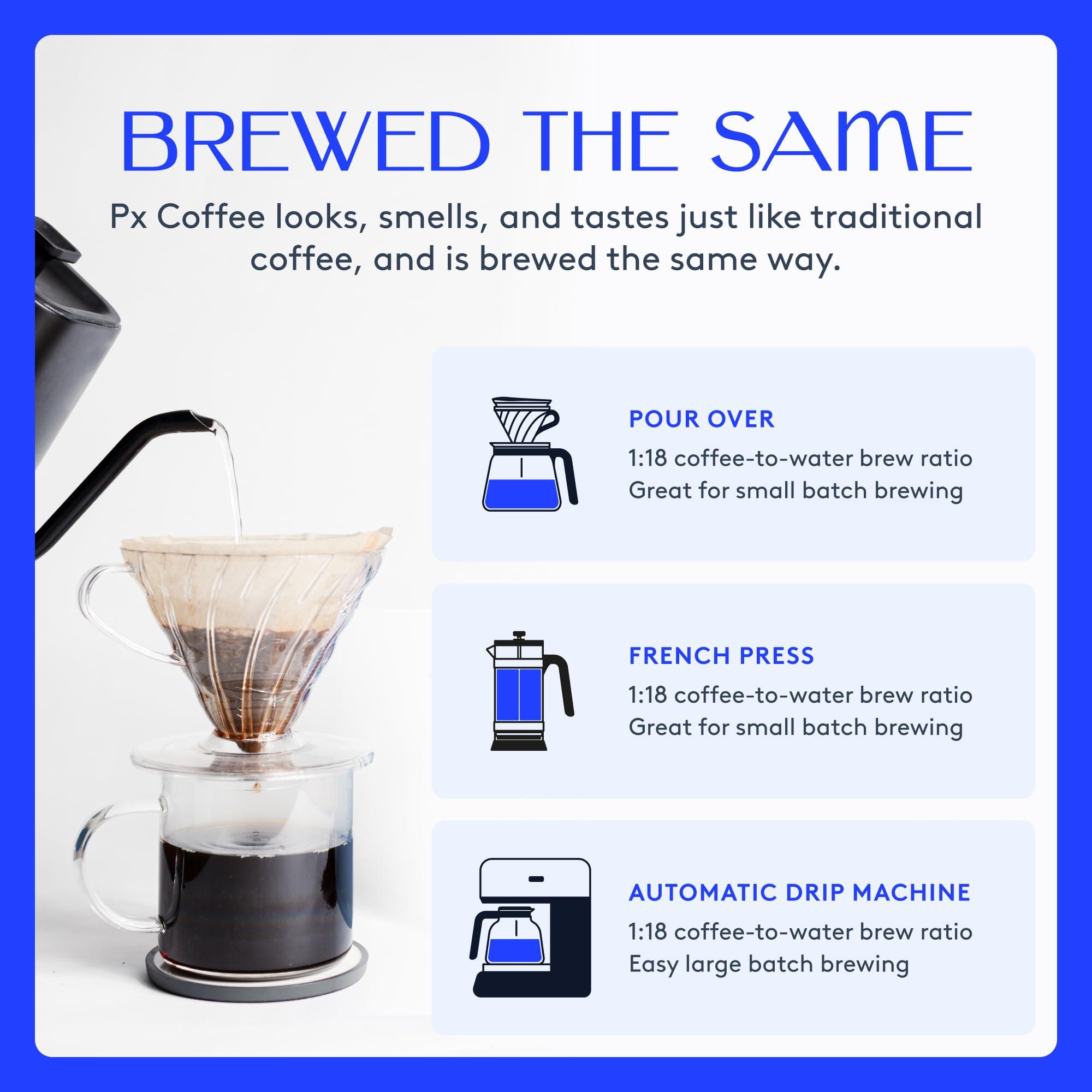 Rarebird Rarebird Award-Winning Px Coffee - 12 oz - Healthy Fresh Medium Roast, Ground Colombian Low Acidic Coffee - No caffeine, Mold Free, Jitter-Free, Caffeine Replacement, Mycotoxin free, Nootropic Coffee