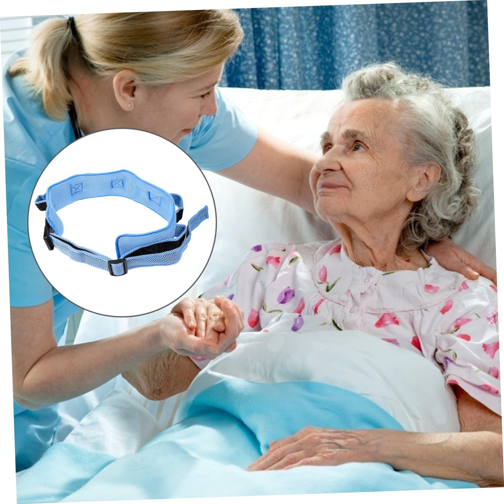 Anneome Anneome 1pc Elderly Lifting Belt Help Lap Physical Padded Gate Handles Walking Waist Belt Safety Band Elder Belt Patient Accessory Patient Belt Walk Learning Belt Blue Sandwich Mesh