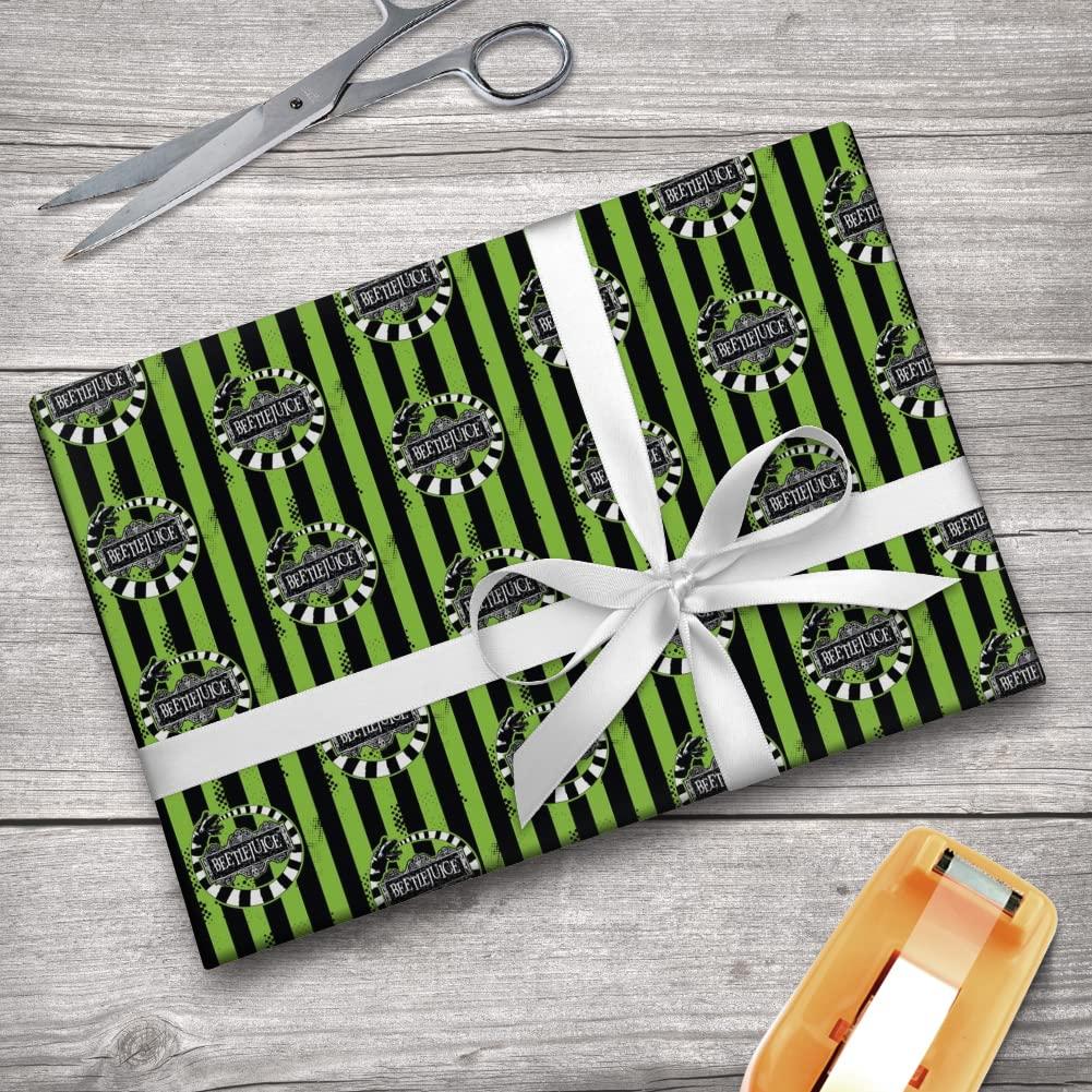 GRAPHICS & MORE GRAPHICS & MORE Beetlejuice Beetle Worm Premium Roll Gift Wrap Wrapping Paper