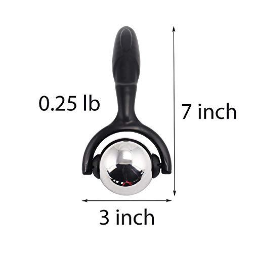 Vinyl Quote Me Vinyl Quote Me Roller Massage Ball - Ergonomic Handle Cold Warm Compression Temperature Keeper Stainless Steel Muscle Pain Relief Body Neck Shoulder Back Leg Calf Therapy Ice Heat Hot-Roller Stick