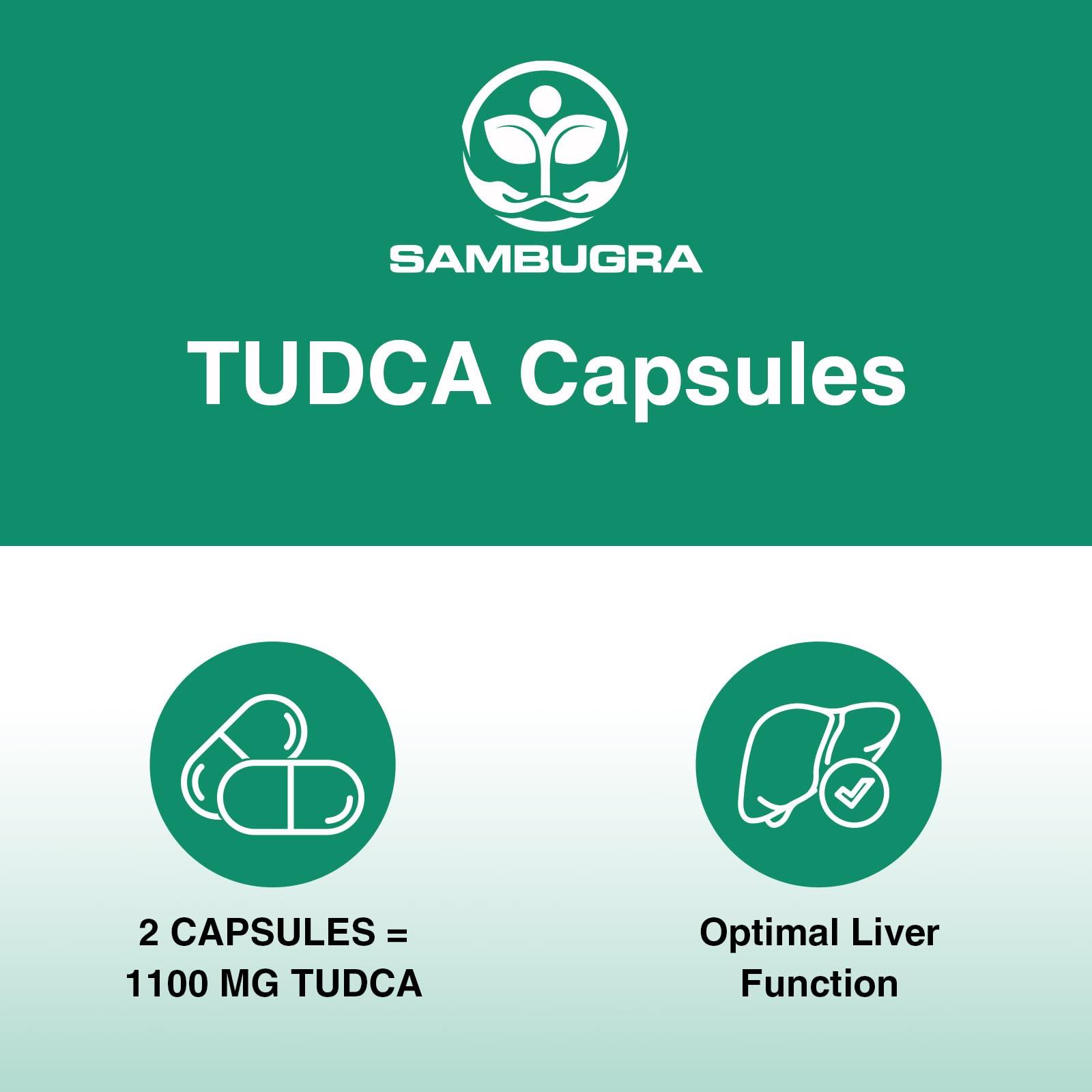 Sambugra TUDCA Supplements 1100mg - Advanced Ultra Strength Bile Salt TUDCA Support, 3rd Party Tested TUDCA Liver Supplements for Liver Cleanse Detox and Repair, 360 Capsules (Pack of 6)