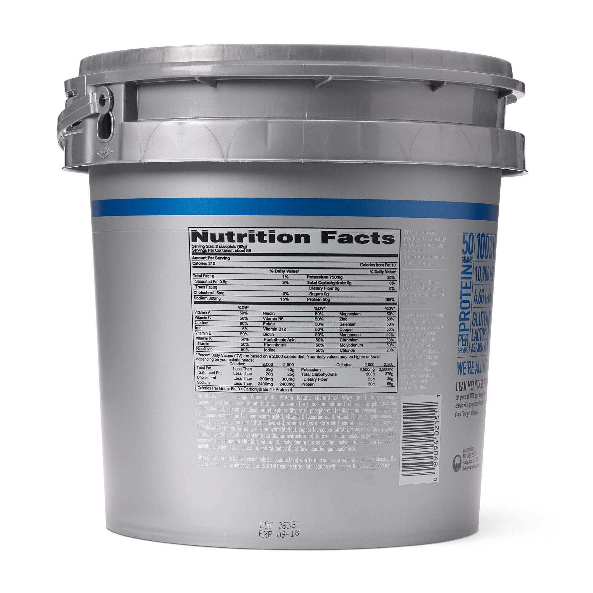 NATURE'S BEST Natures Best Isopure Zero Carb Whey Protein - Creamy Vanilla 7.5 lb(s).