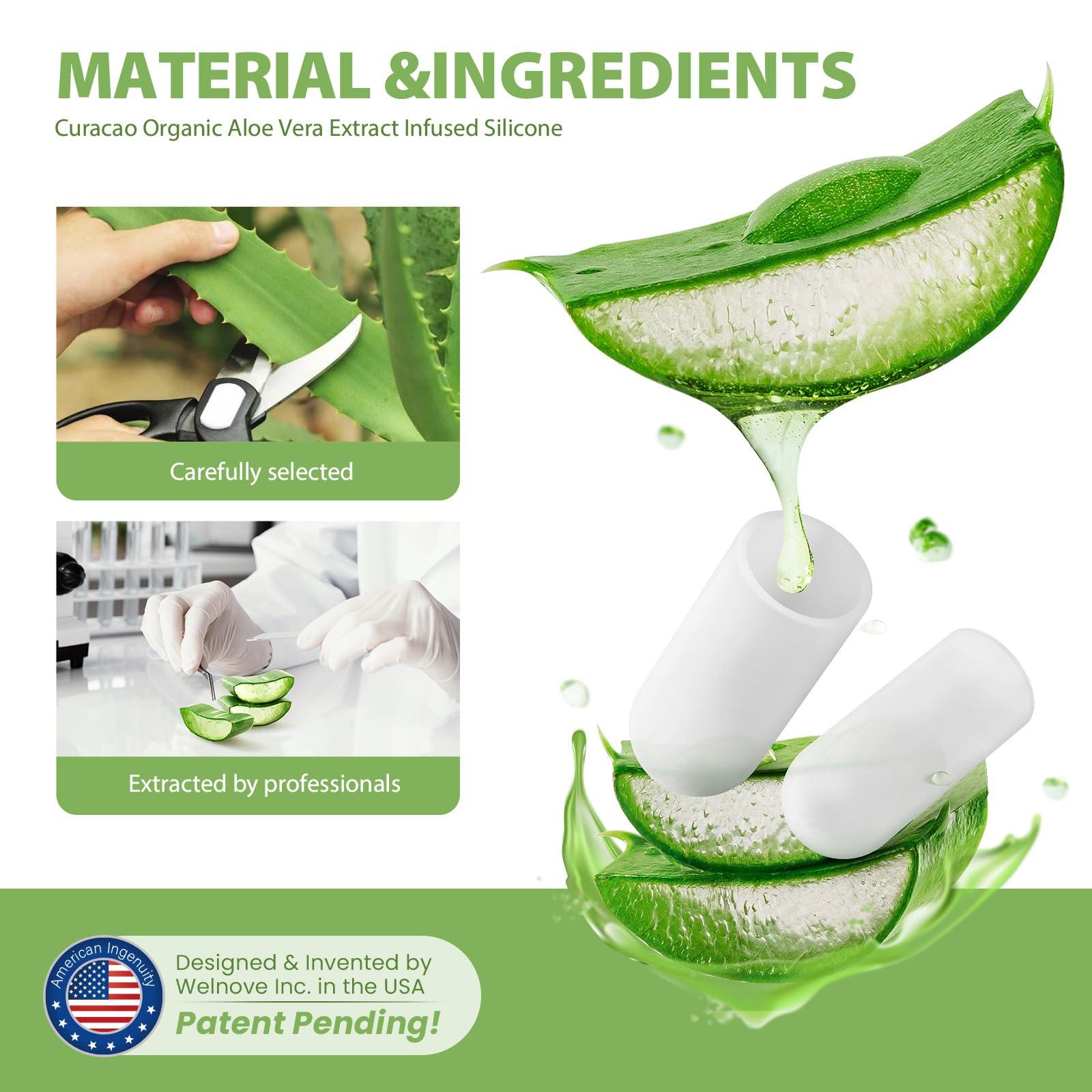 Bukihome Bukihome Gel Big Toe Caps and Protectors - 8 Pack Silicone Toe Protectors with Aloe Vera Extract - Toe Sleeves Cushions for Women & Men - Protect Corns, Blister - Large