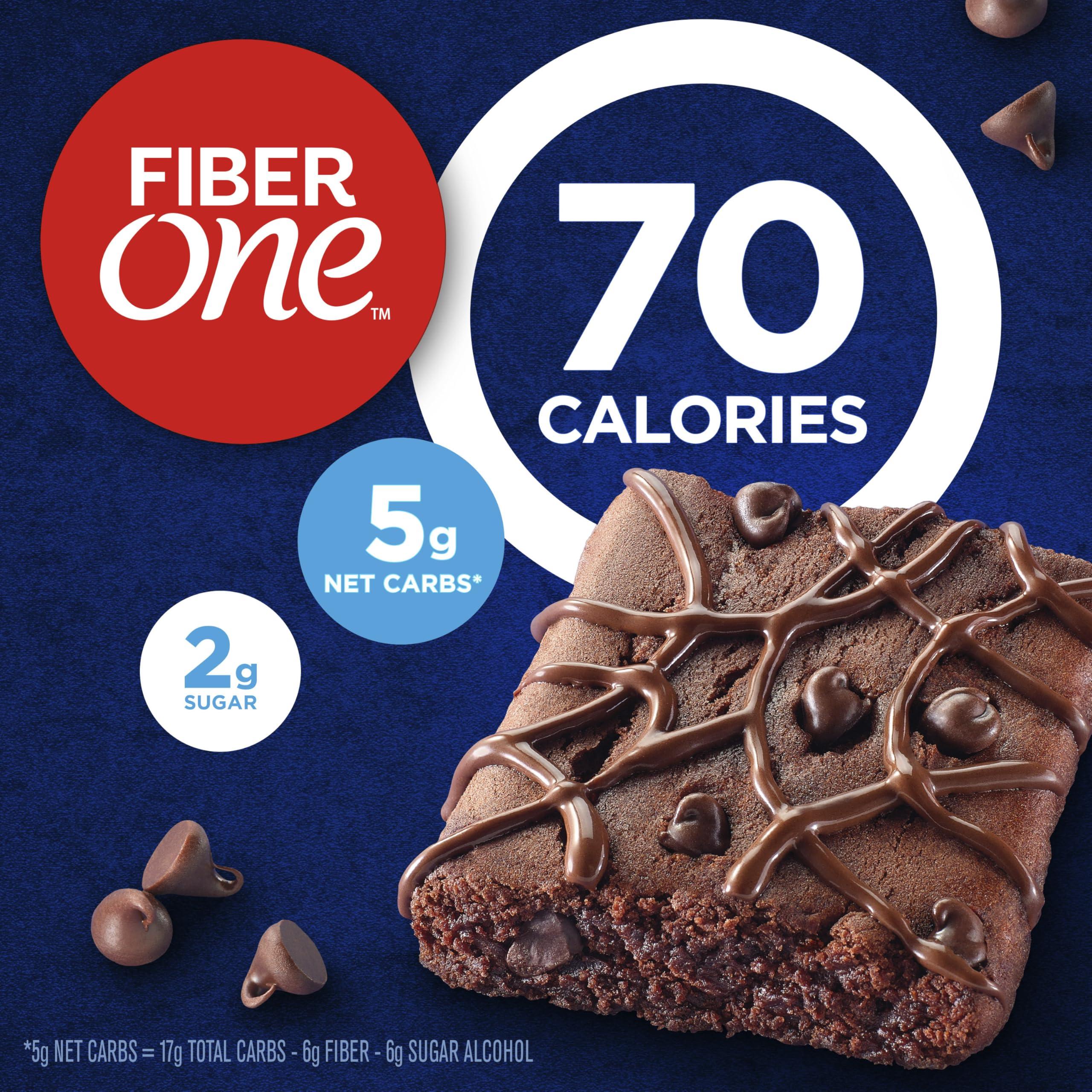 Fiber One Fiber One 70 Calorie Brownies, Chocolate Fudge, Snack Bars, Value Pack, 12 Bars, 10.6 oz (Pack of 4)