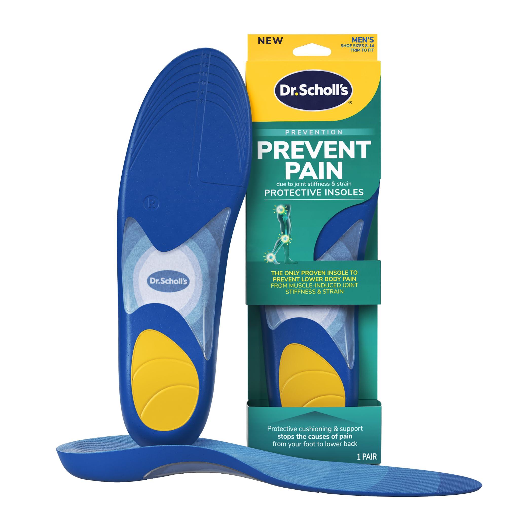 Dr. Scholl\'s Dr. Scholl\'s Prevent Pain Protective Insoles, Protect Against Foot, Knee, Lower Back Pain, Promote Foot Health & Wellness, Trim to Fit Insert, Men Shoe Size 8-14, 1 Pair