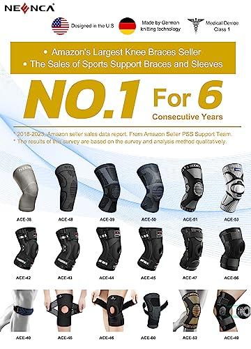NEENCA NEENCA Knee Brace for Knee Pain Relief, Medical Knee Support with Patella Pad & Side Stabilizers, Compression Knee Sleeve for Meniscus Tear, ACL, Arthritis, Joint Pain, Runner, Sport- FSA/HSA APPROVED
