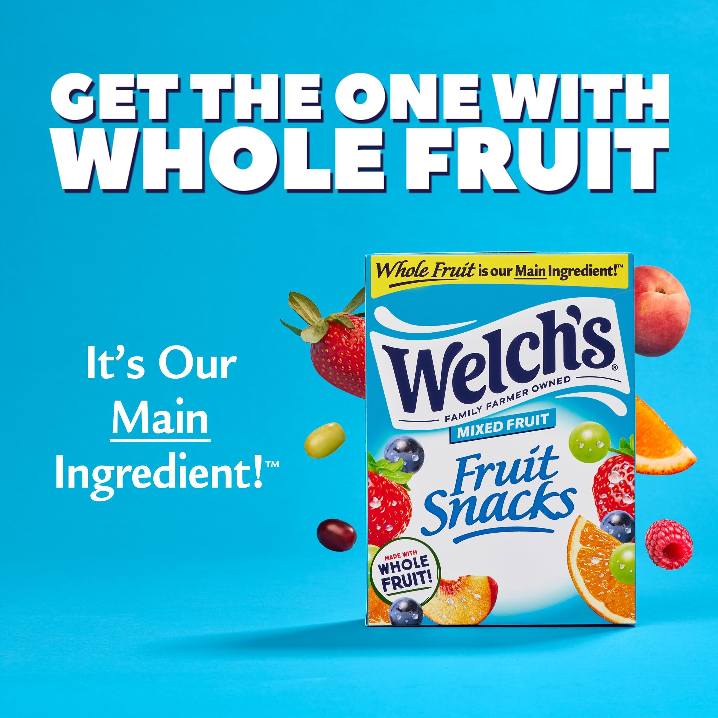 Welch's Welch\'s Fruit Snacks, Mixed Fruit, Gluten Free, Bulk Pack, Individual Single Serve Bags, 0.8 oz (Pack of 40)