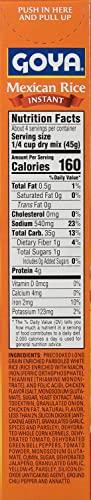 Goya Goya Foods Instant Mexican Rice, Chicken Flavor, 6 Ounce (Pack of 24)