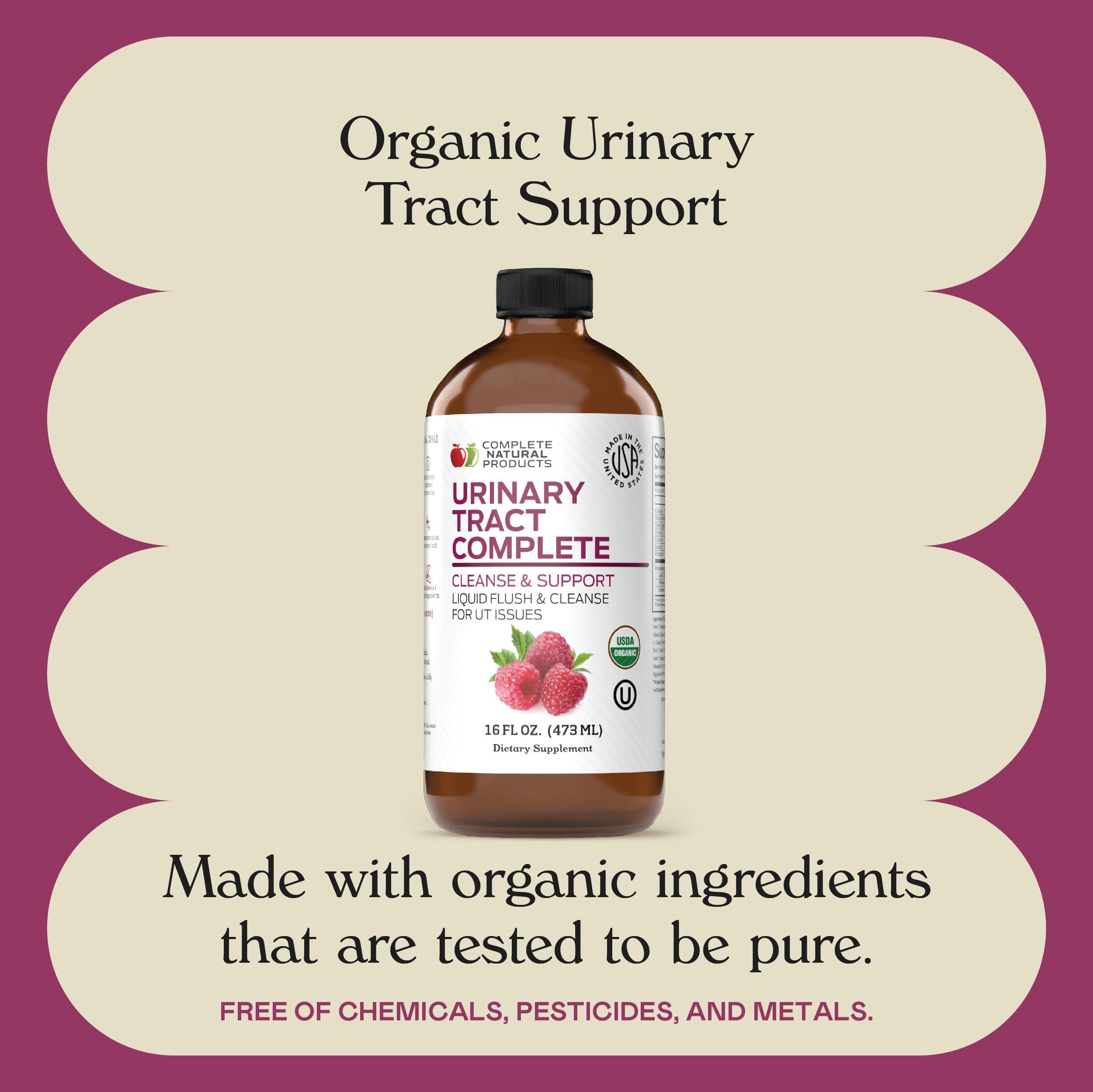 Complete Natural Products Complete Natural Urinary Tract Complete 12oz - Liquid Supplement for Urinary Tract Health with Organic Cranberry, D-Mannose, Beet Root, Fennel Seed, and Turmeric