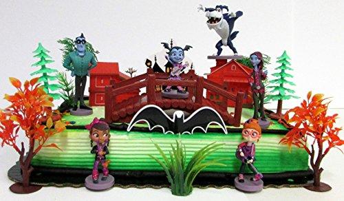 Cake Toppers Vampirina Birthday Cake Topper Set Featuring Vee and Friends Figures and Decorative Themed Accessories