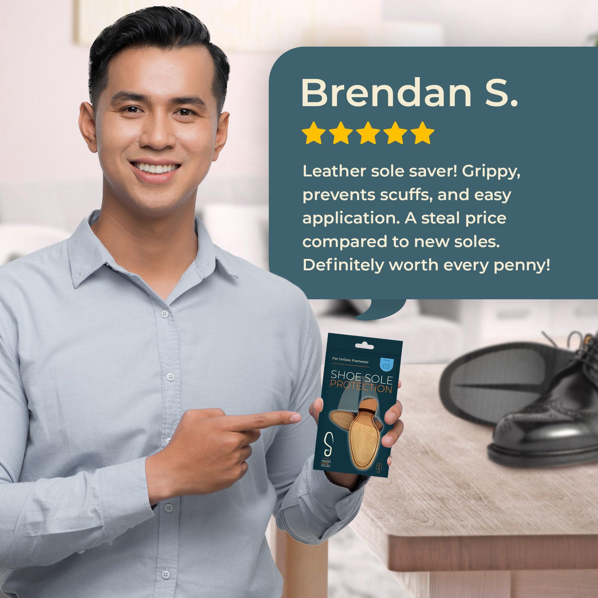 S SHOES HAVE SOLES Transparent Sole Protector, Anti Slip Shoe Grips to Help Cut Costs Due to Frequent Resoling, Non Slip Shoe Pads for Mens & Womens Footwear, Medium US 10-12 (EU 43-46) - Shoe Sole Protection