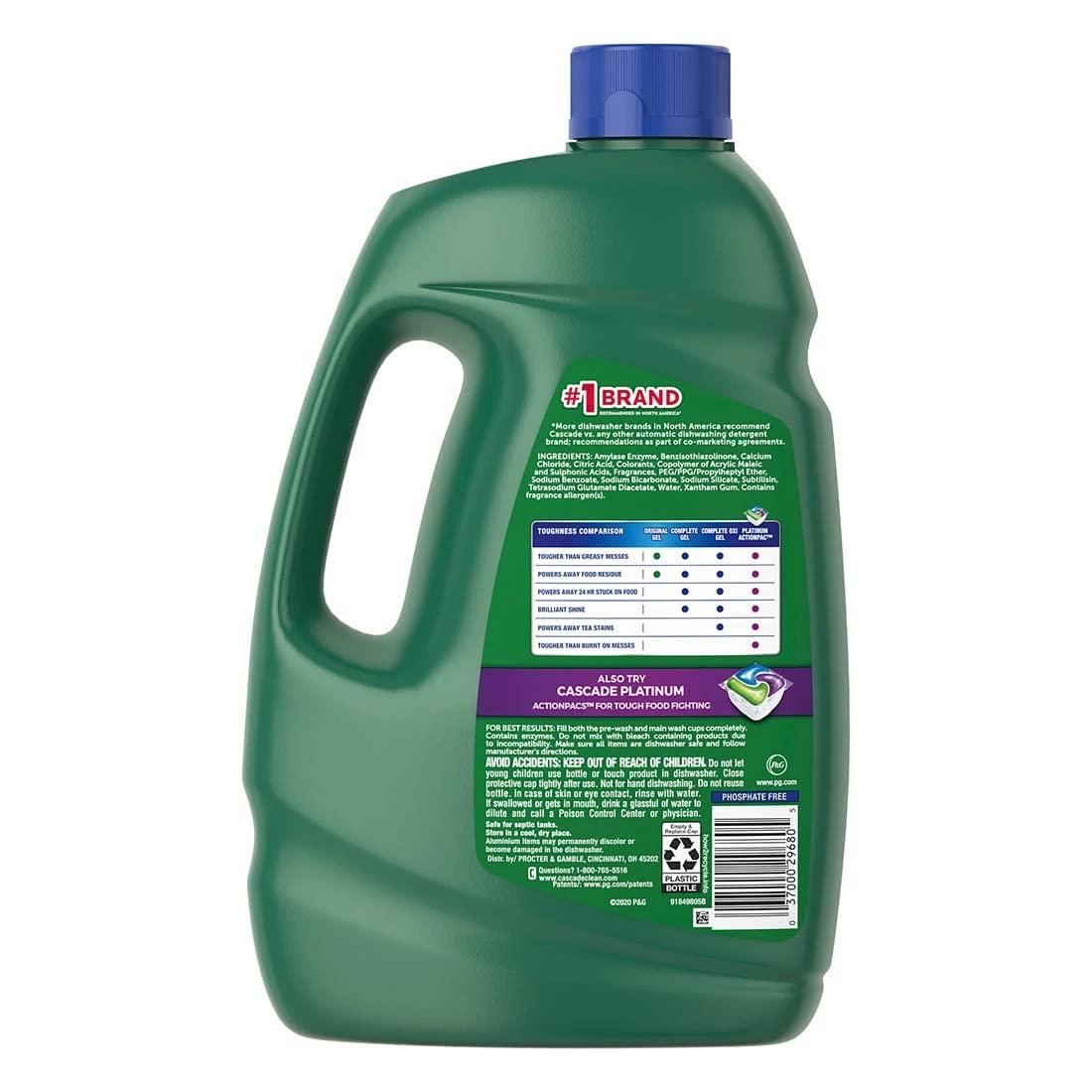 Cascade CASCADE Cascade Complete Gel and Oxi Dishwasher Detergent, 125 Fl. oz.