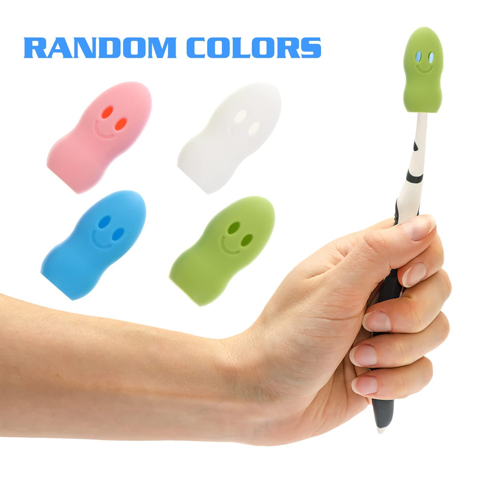 EXCEART 4pcs Kawaii Cartoon Travel Toothbrush Holder Covers Portable Silicone Toothbrush Case for Home Daily Travel Outdoor (Red Spaceship+ Cartoon Person+ Green Leaves+ Yellow Chicks) Random Style