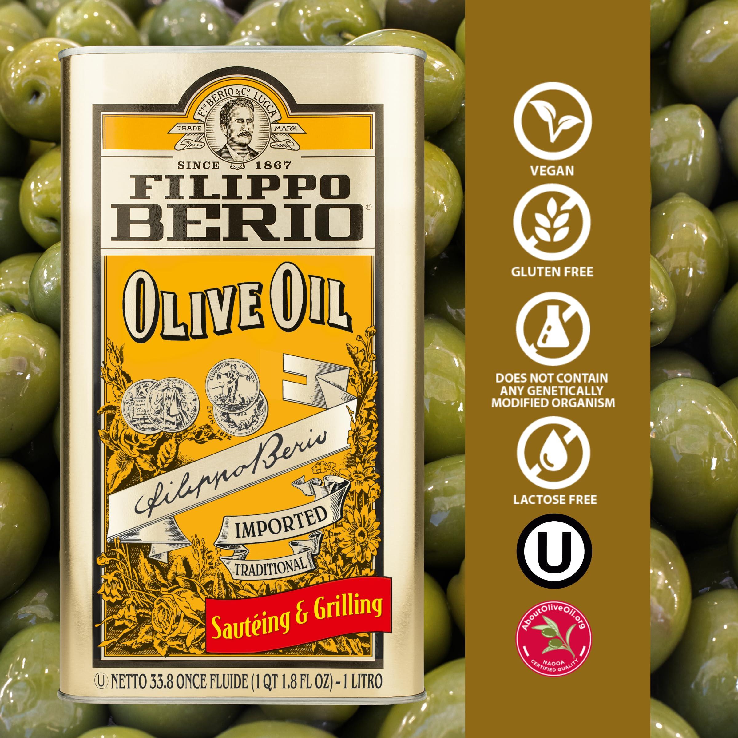 Filippo Berio Filippo Berio Pure Olive Oil, 1 Liter Tin (33.8 Ounce)