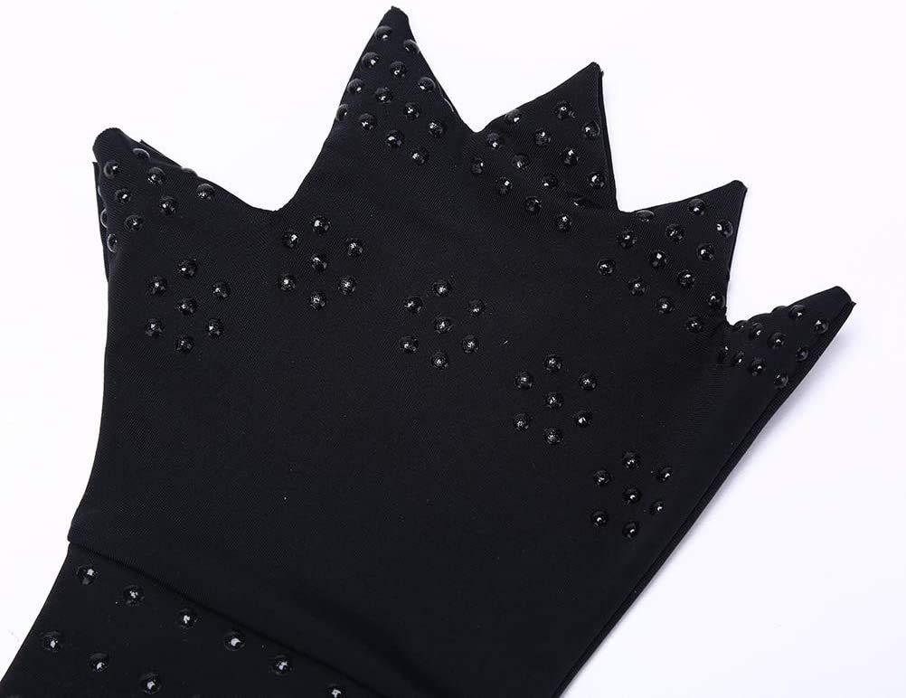 Chargen Chargen Arthritis Gloves Compression Gloves Fingerless Gloves Magnetic Anti-Arthritis Therapeutic Therapy Fingerless Gloves Relief Hand Pain Relief Heal Joints Relief (Black) 8*4*0.3