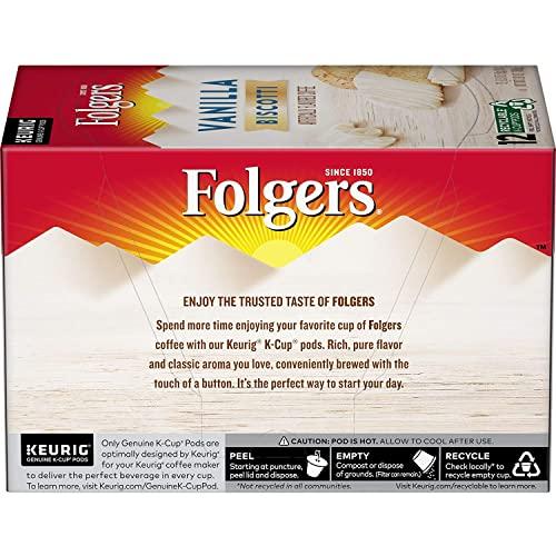 Folgers Folgers, Gourmet Selections, K-Cup Single Serve Coffee, 12 Count, 3.38oz Box(Pack of 3) (Vanilla Biscotti)