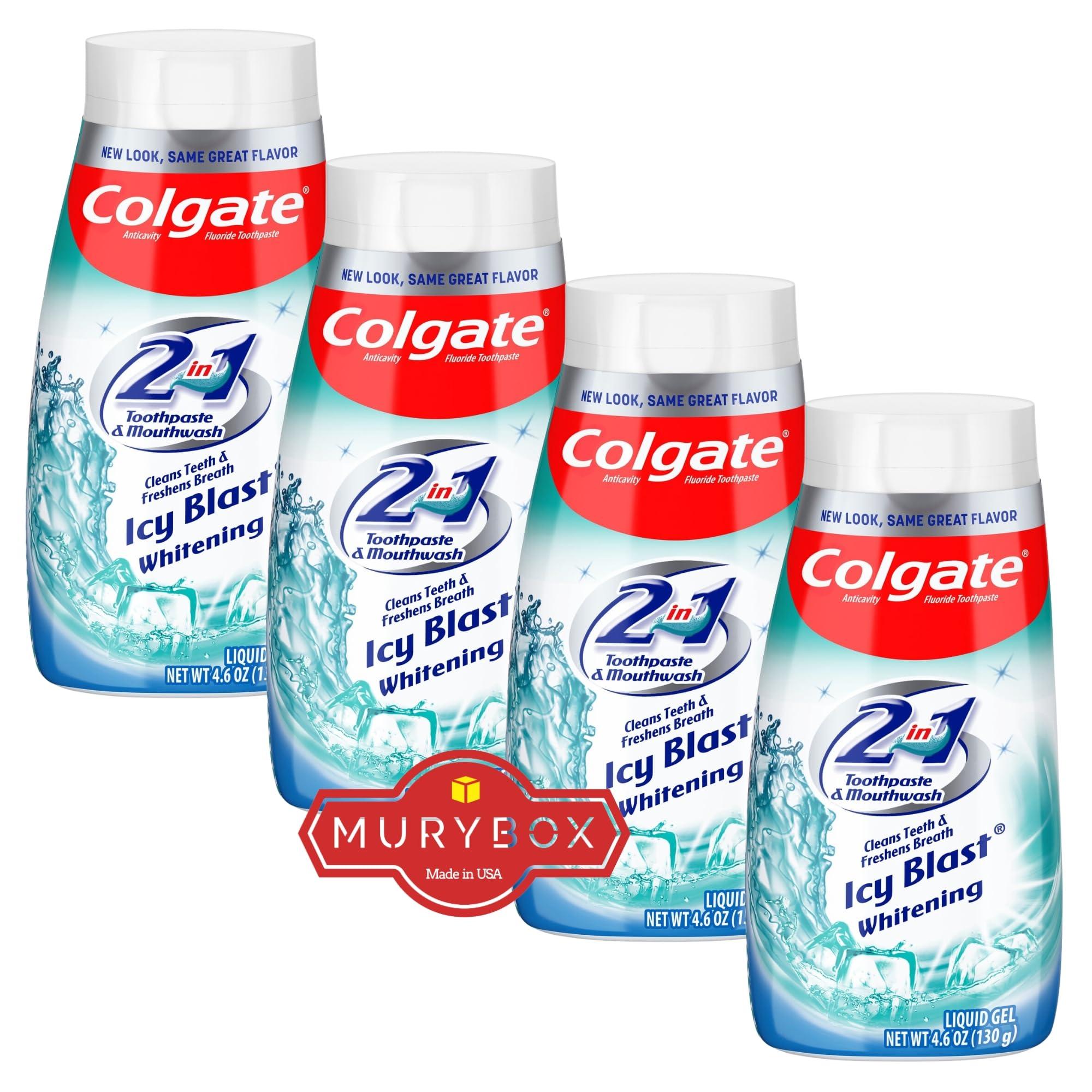 Colgate 2 in 1, Toothpaste & Mouthwash, ICY Blast MURYBOX