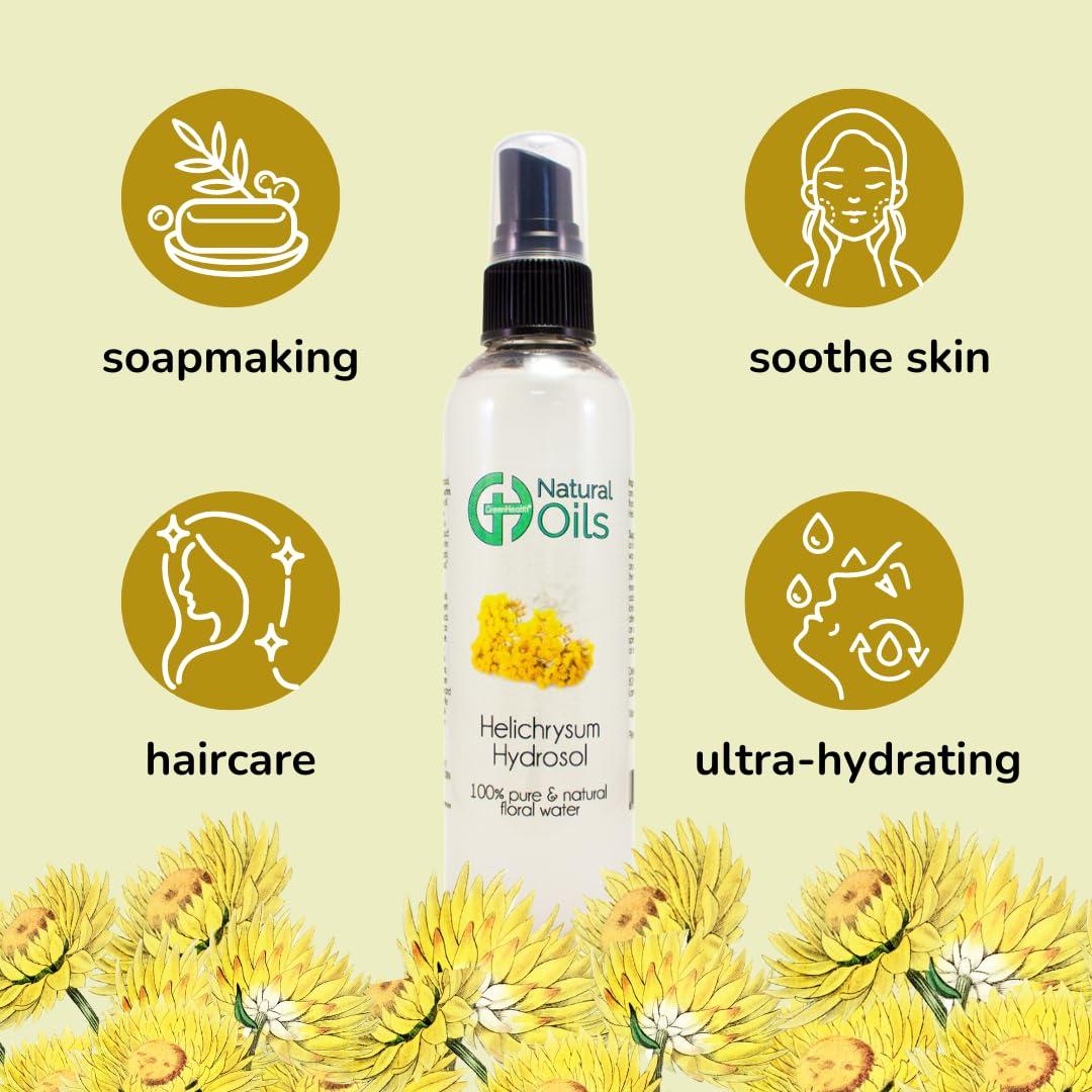 GreenHealth GreenHealth Helichrysum Hydrosol (Floral Water) - 8 fl oz Plastic Jug w/Cap - 100% Pure (NOT Oil)