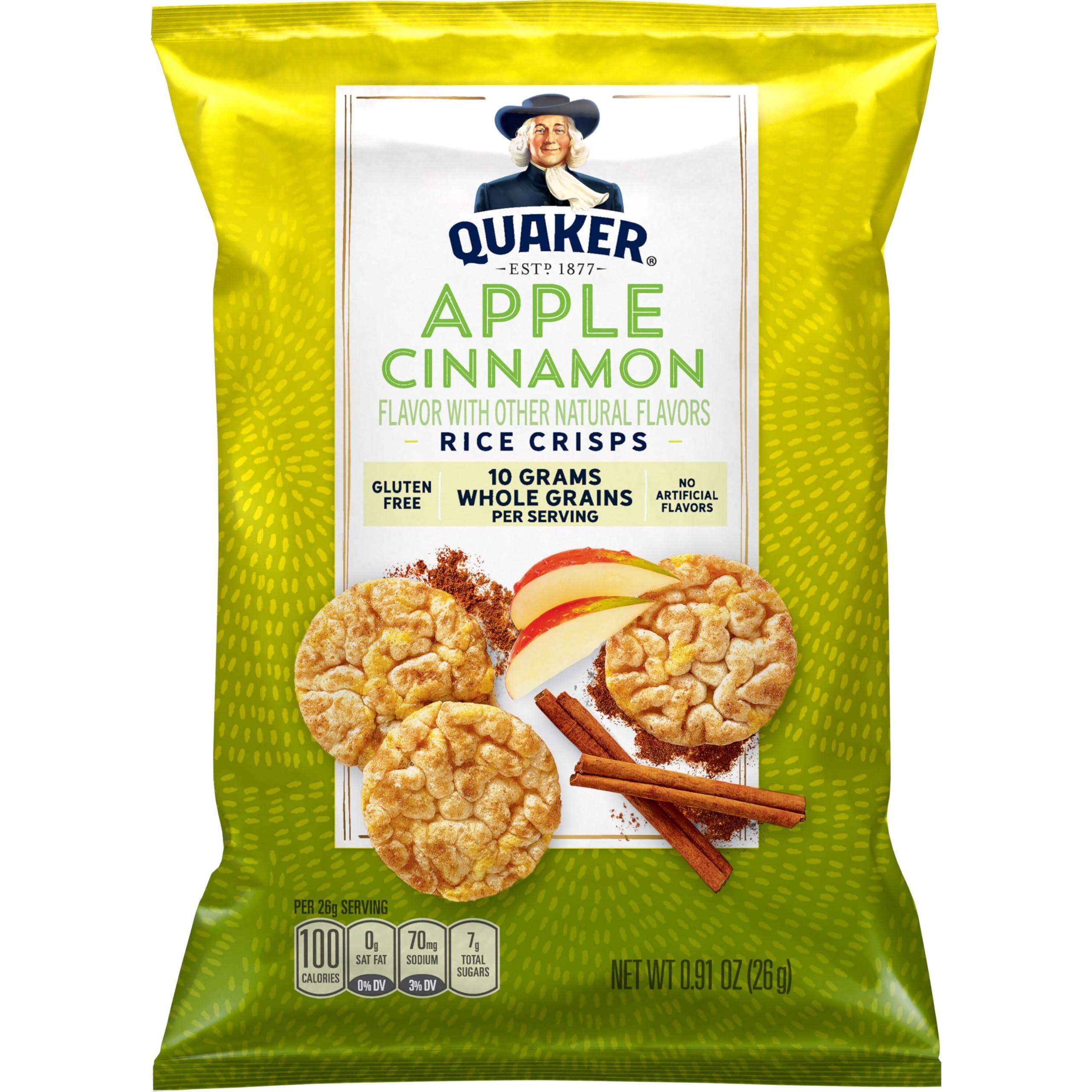 Quaker Quaker Rice Crisps, 4 Flavor Sweet and Savory Variety Mix, 15 count