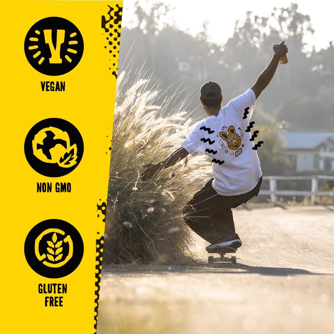 WEIRD Drink Weird Organic White Peach Oolong Tea 16oz Cans, 160mg Organic Caffeine, Pack of 12 A Refreshing Energy Drink Alternative