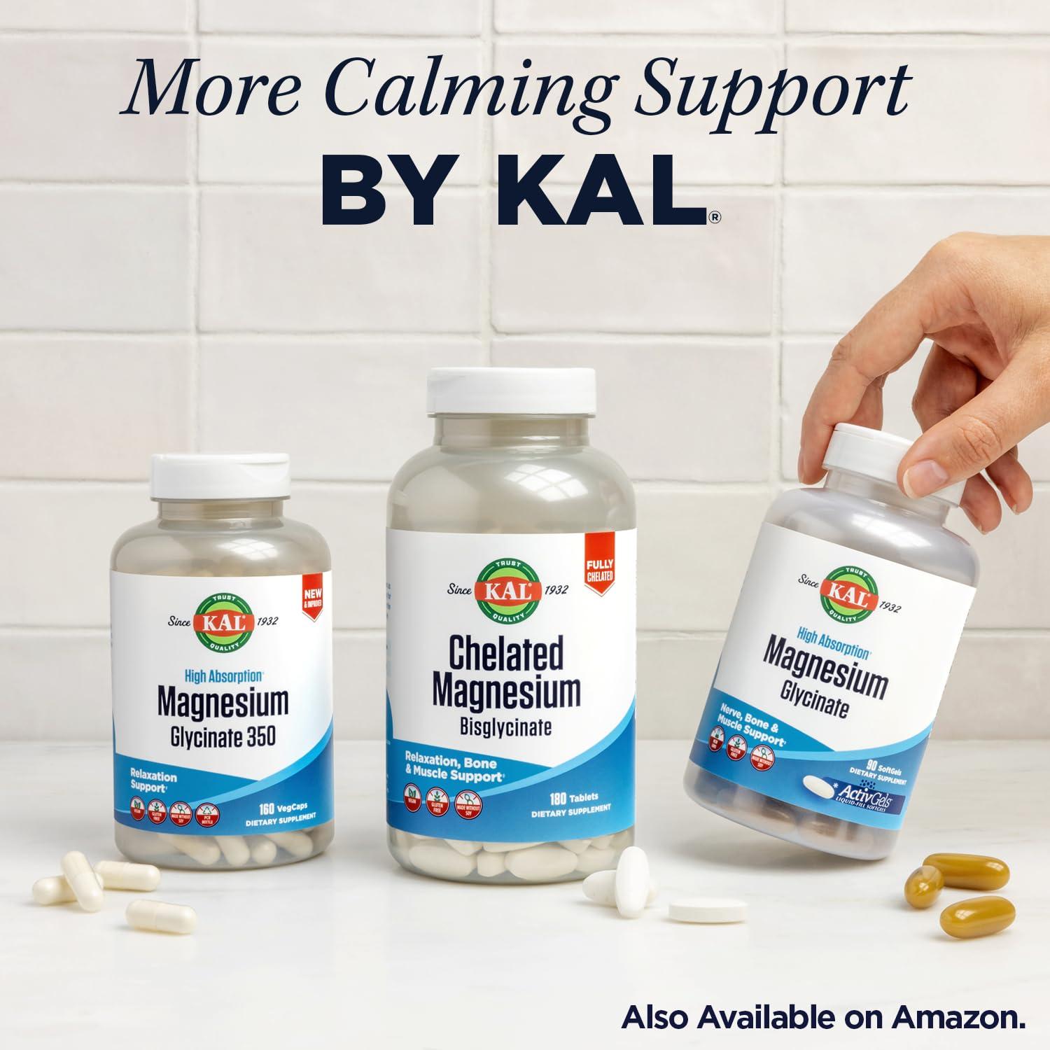 KAL KAL Lithium Orotate 5mg | Low Serving of Chelated Lithium Orotate for Bioavailability & Mood Support | in Organic Rice Bran Extract Base | 60 VegCaps