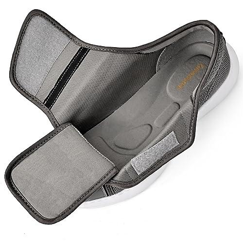 Gmedonm Gmedonm Men\'s Wide Width Shoes with Adjustable Lightweight for Diabetic Edema Plantar Fasciitis Bunions Arthritis Swollen Feet Elderly Seniors Velcro Straps Walking Shoes and Widening Elderly shoes