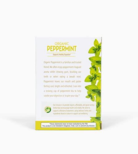 Lifestyle Awareness Lifestyle Awareness Organic Peppermint Tea, Caffeine Free, 20 Tea Bags, Pack of 6