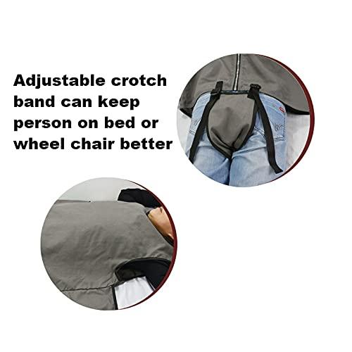 DOPHO DOPHO Anti-Falling Bed Chair Restraint Vest Elderly Cotton Wheelchair Seat Belt Restraint Clothes Band Clothing for Dementia Patients Nursing Care Products (S Grey)