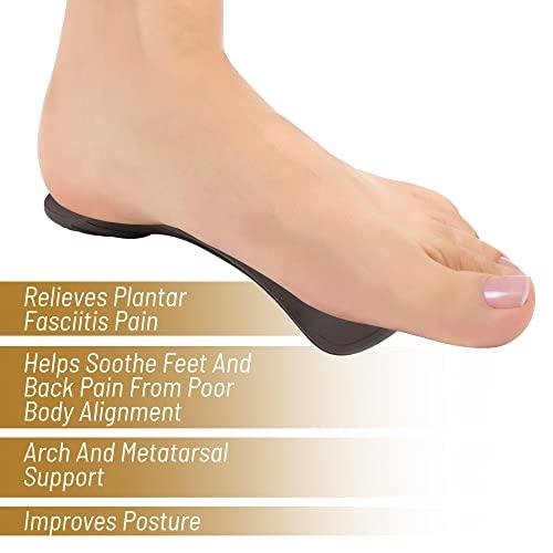 FOOTMATTERS FootMatters 3/4 Slim Orthotic Inserts – for Plantar Fasciitis Pain Relief –Insoles for Women and Men with Arch Support & Heel Cup (L – US Men 11-13)
