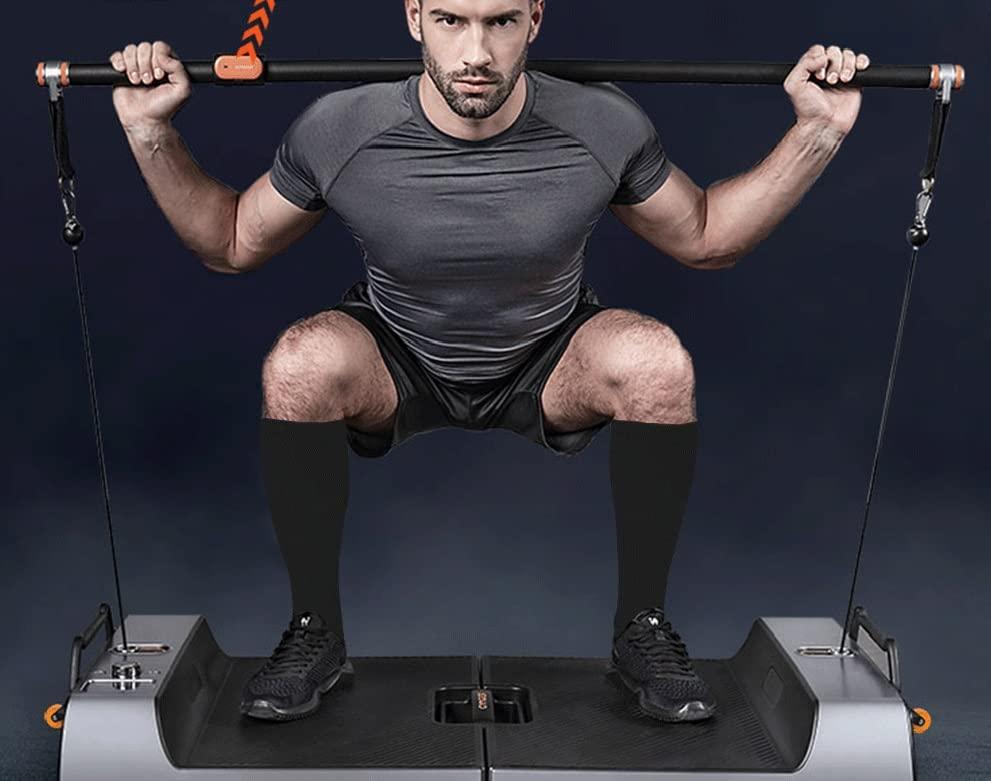 SKUNDU Open Toe Toeless Compression Socks 6 Pairs for Women Men 15-20 mmHg Calf Support Compression Sleeve (S/M, Black)